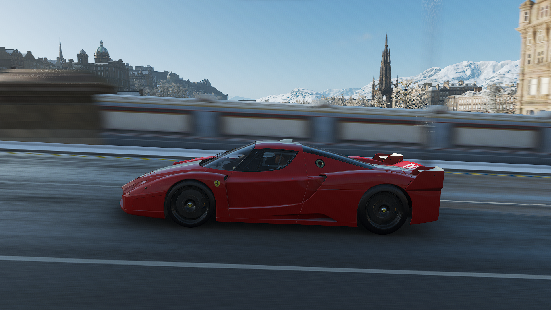 Forza Forza Horizon Forza Horizon 4 Car Racing Ferrari Ferrari FXX CGi Video Games Road Blurred Blur 1920x1080