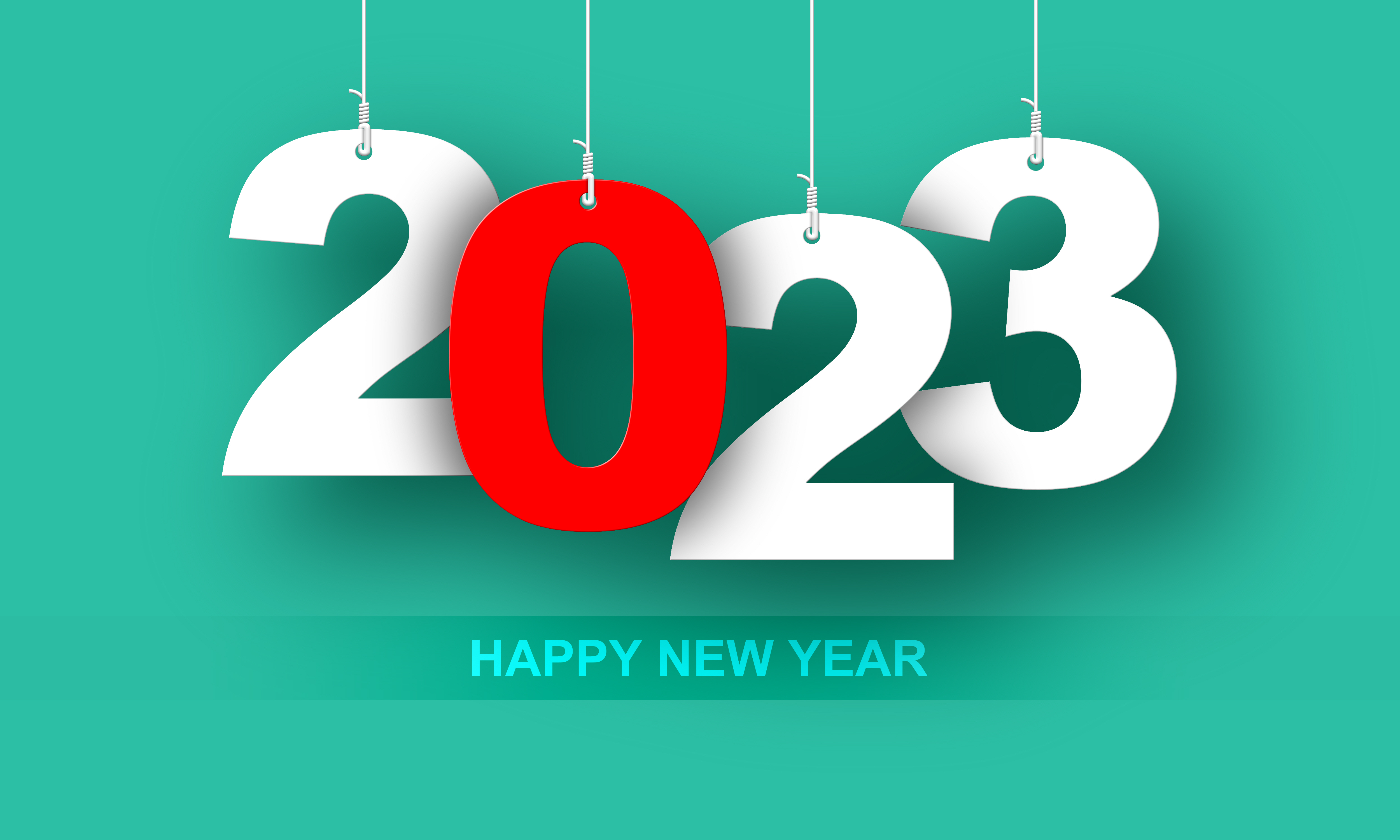 2023 Year New Year Numbers Simple Background 5000x3000