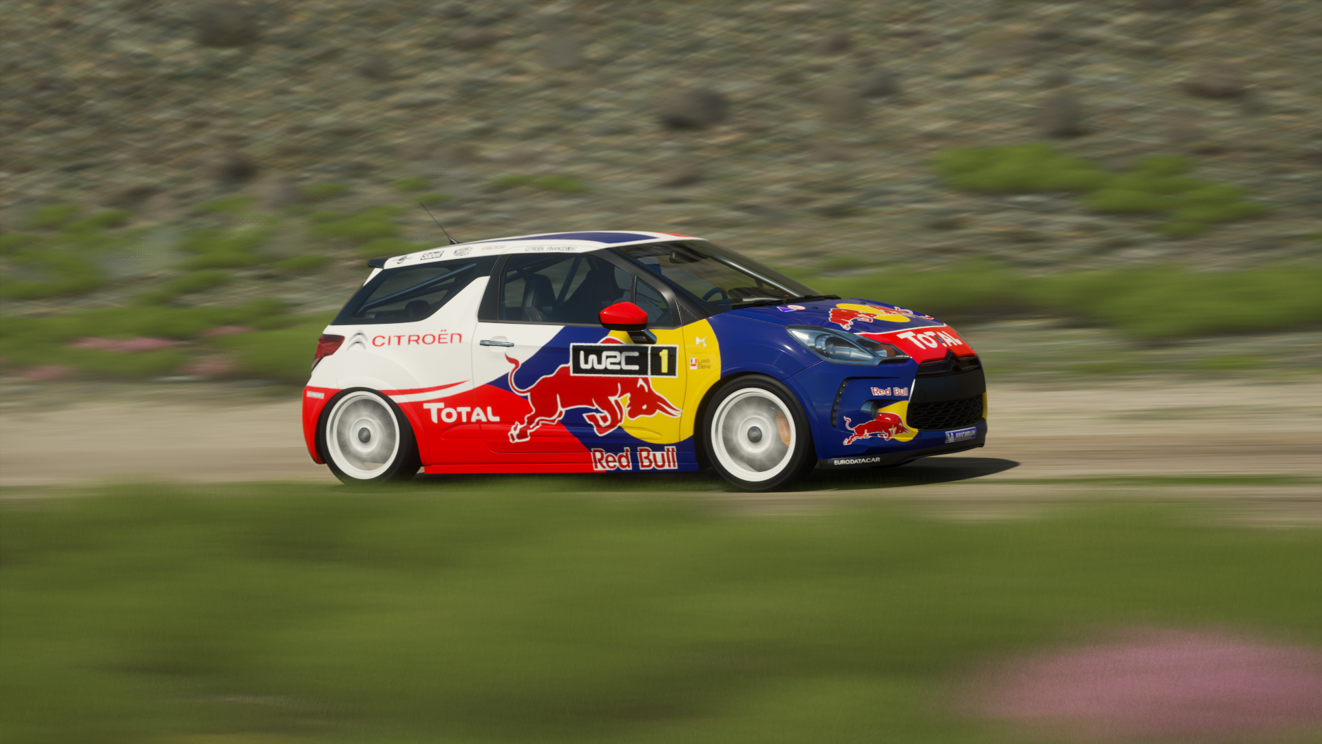 Citroen DS3 Rally Cars Forza Horizon 4 Car Blurred Blurry Background CGi Video Games Road French Car 1920x1080