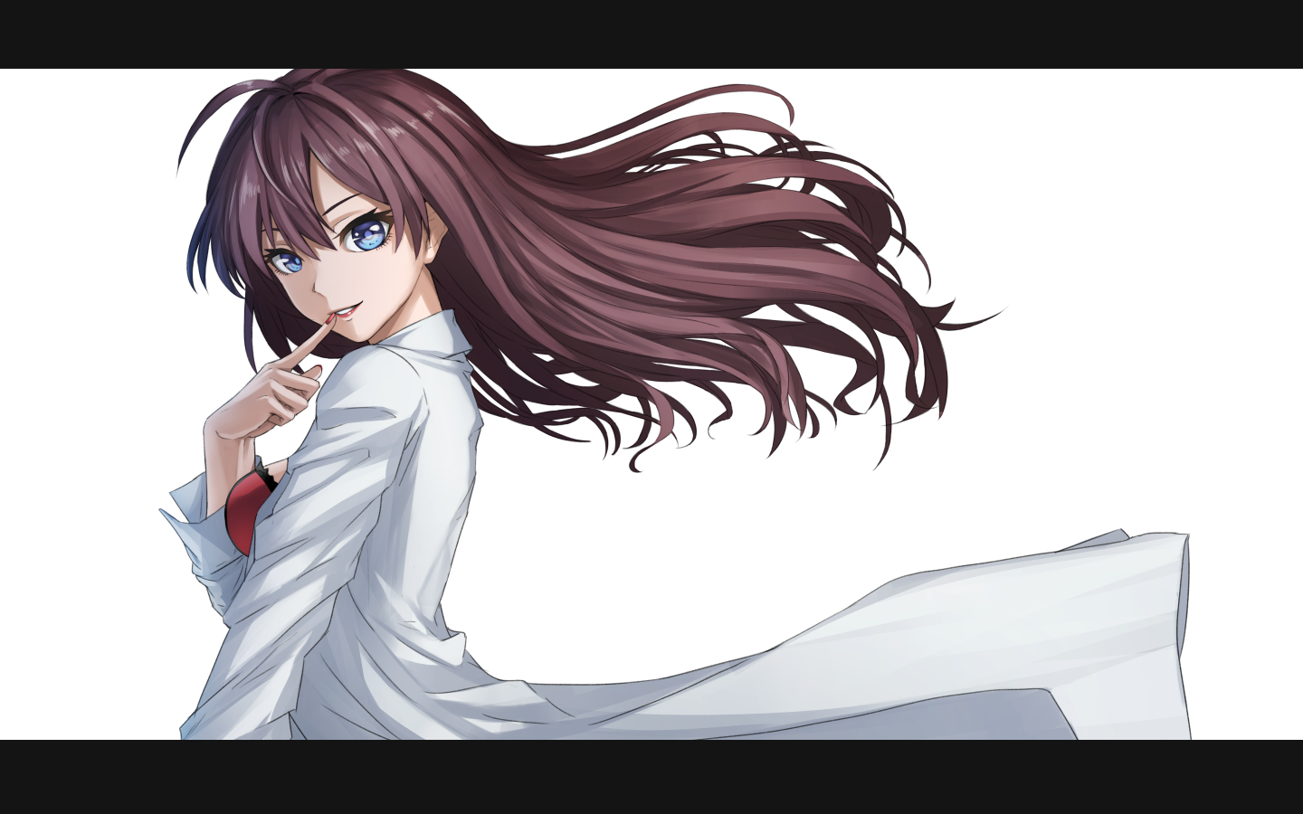 SuGi Anime Girls THE IDOLM STER Ichinose Shiki Long Hair Minimalism Looking At Viewer White Backgrou 1440x900