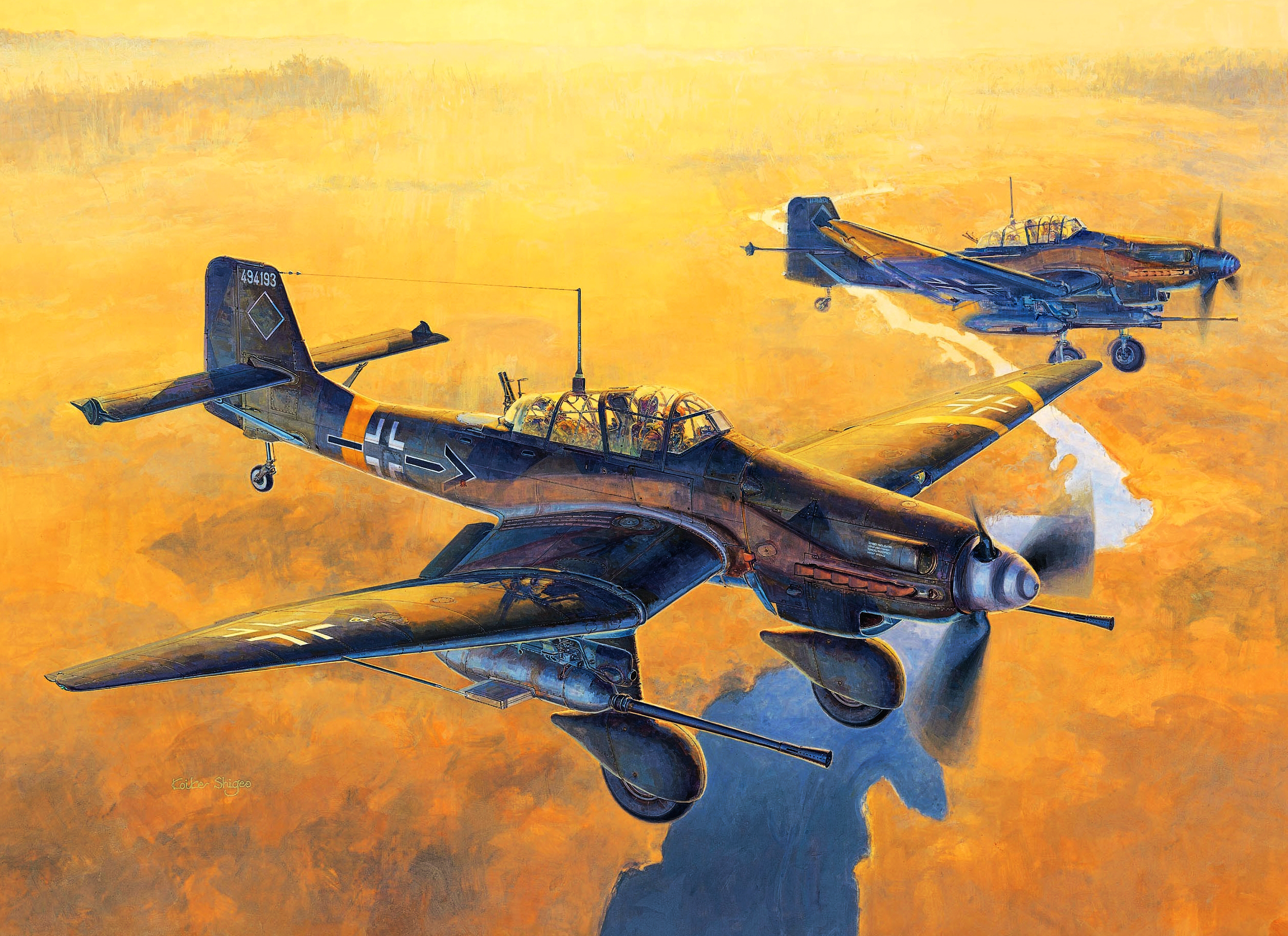 World War Ii Military Military Aircraft Aircraft Airplane Boxart Luftwaffe Germany Junkers Ju 87 Stu 2508x1823