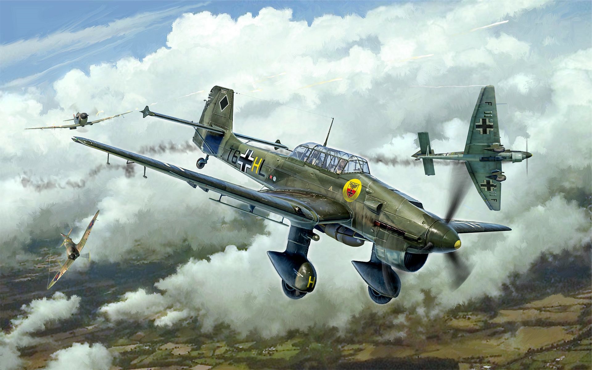 World War Ii Military Military Aircraft Aircraft Airplane Boxart Junkers Ju 87 Stuka Dive Bomber Bom 1920x1200