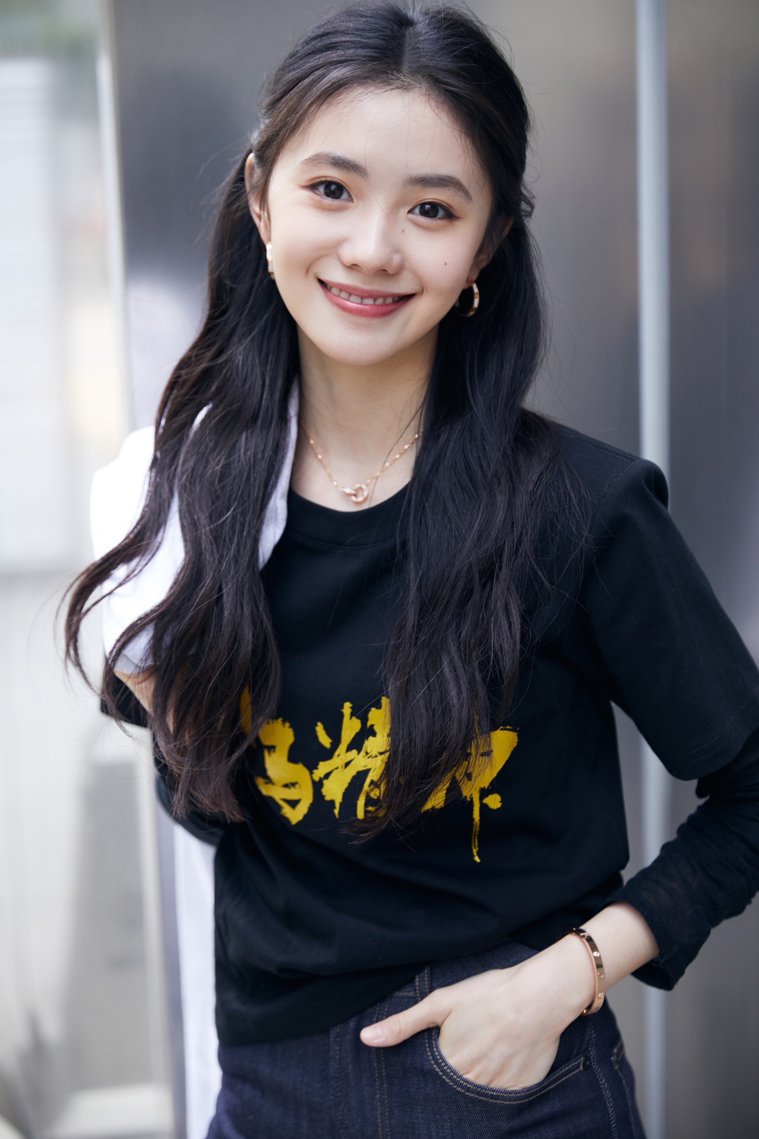 Asian Actress Face T Shirt Black Top 1536x2304