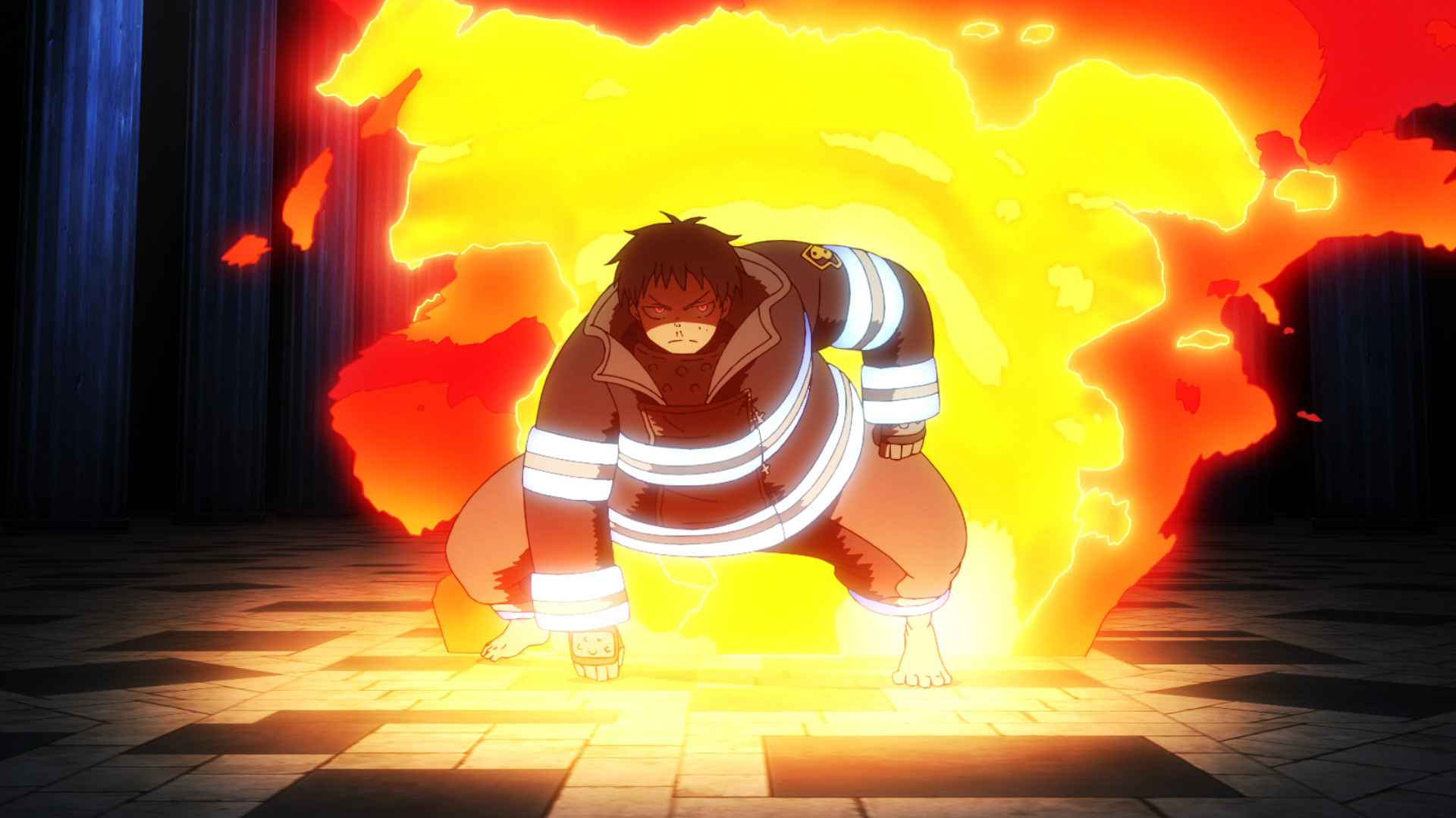 Enen No Shouboutai Shinra Devil Kusakabe Shinra Kusakabe Anime Boys Anime Anime Screenshot Glowing E 1920x1080