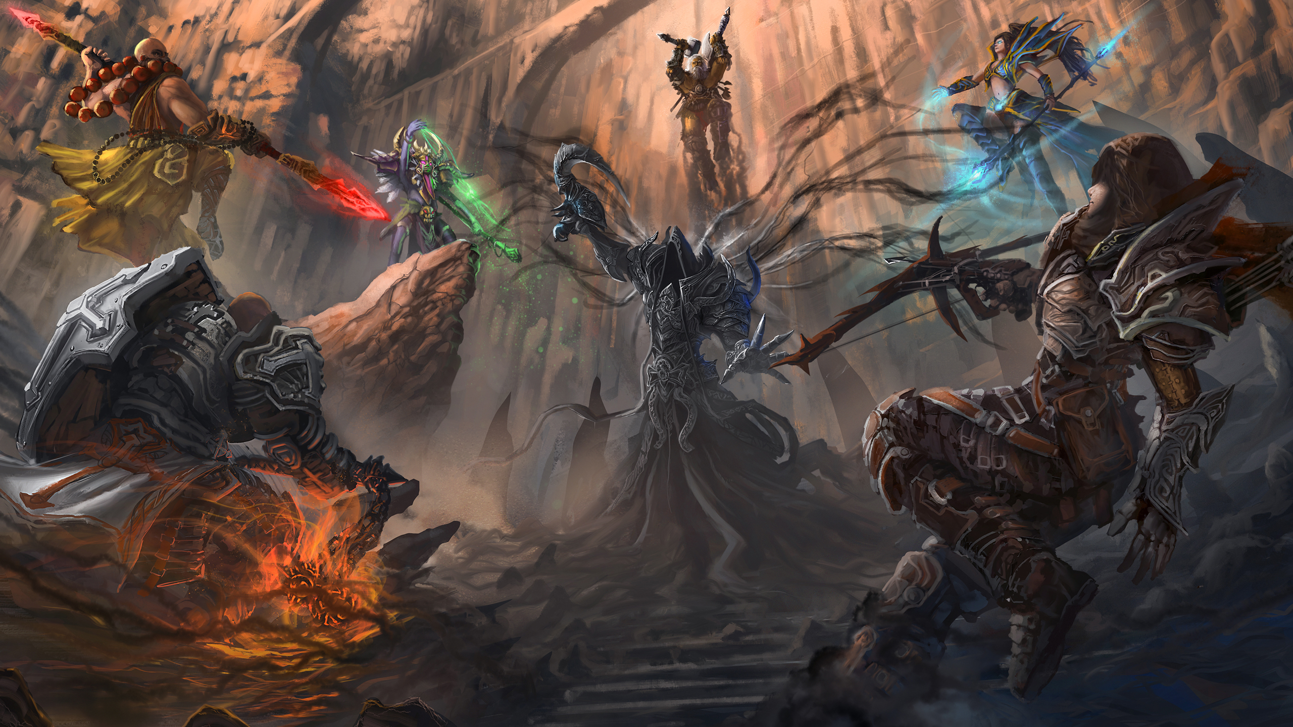 Diablo Diablo 2 Video Games Video Game Art Video Game Characters 2560x1440