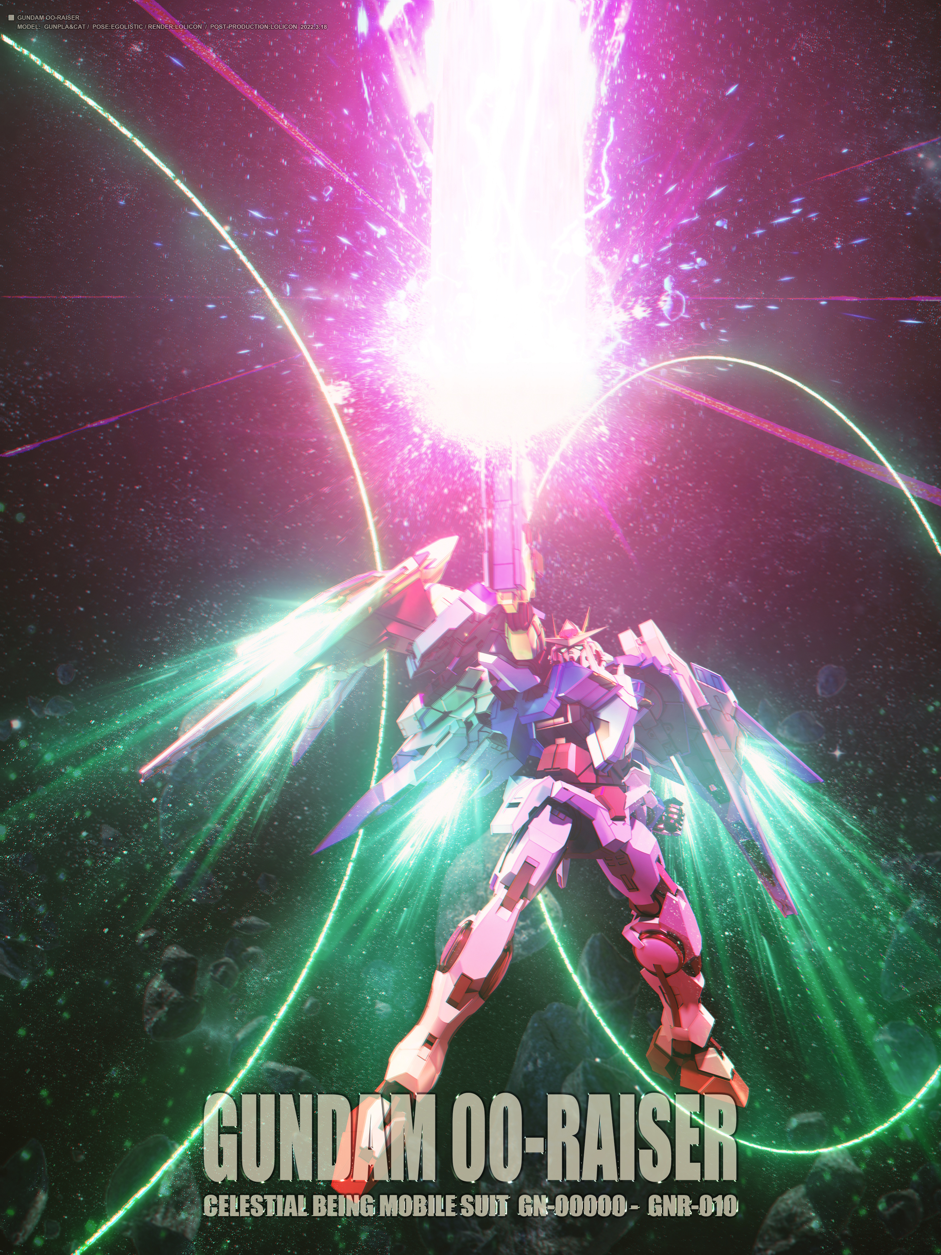 Anime Mechs Gundam Super Robot Taisen 00 Raiser Mobile Suit Gundam 00 Artwork Digital Art Fan Art 3000x4000