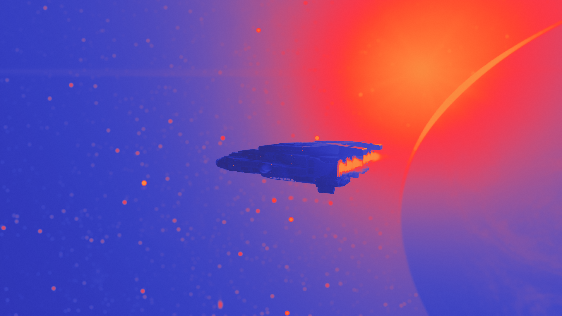 Starfield Video Game Spaceship Universe Space Vaporwave Planet PC Gaming Video Game Art CGi Video Ga 1920x1080