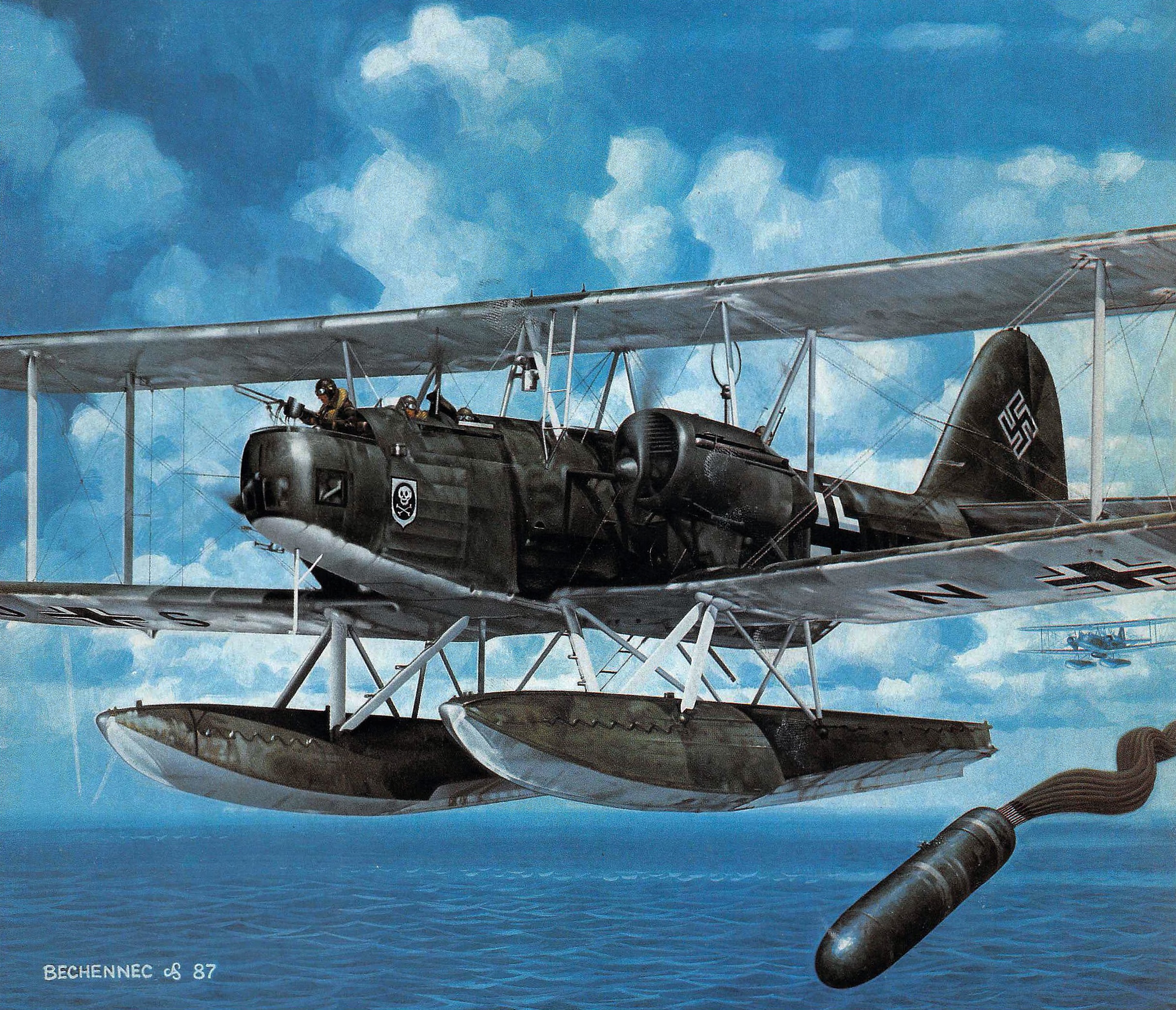 World War Ii War Military Aircraft Airplane Aircraft Biplane Military Floatplane Legion Condor 2424x2081