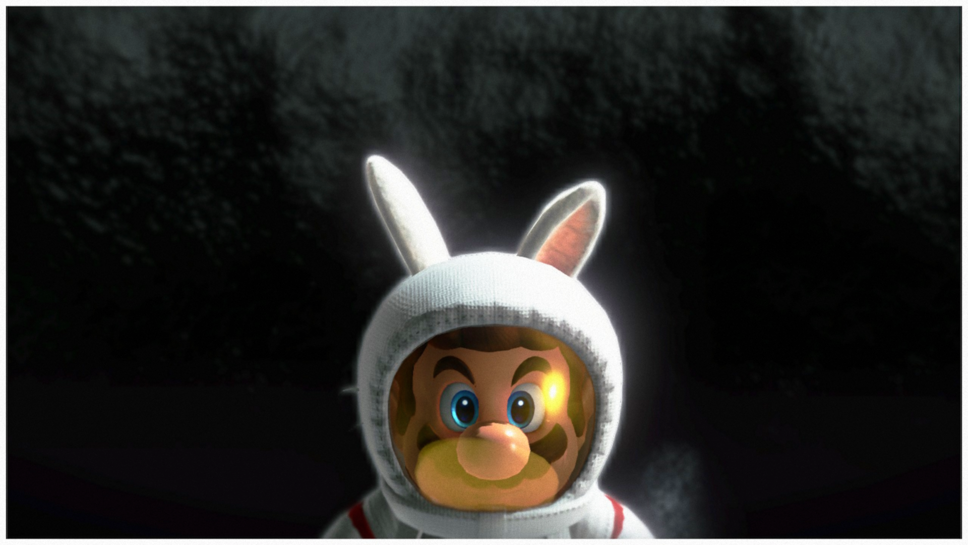 Super Mario Odyssey Space Bunny Ears Spacesuit Humor Super Mario Simple Background 1920x1080