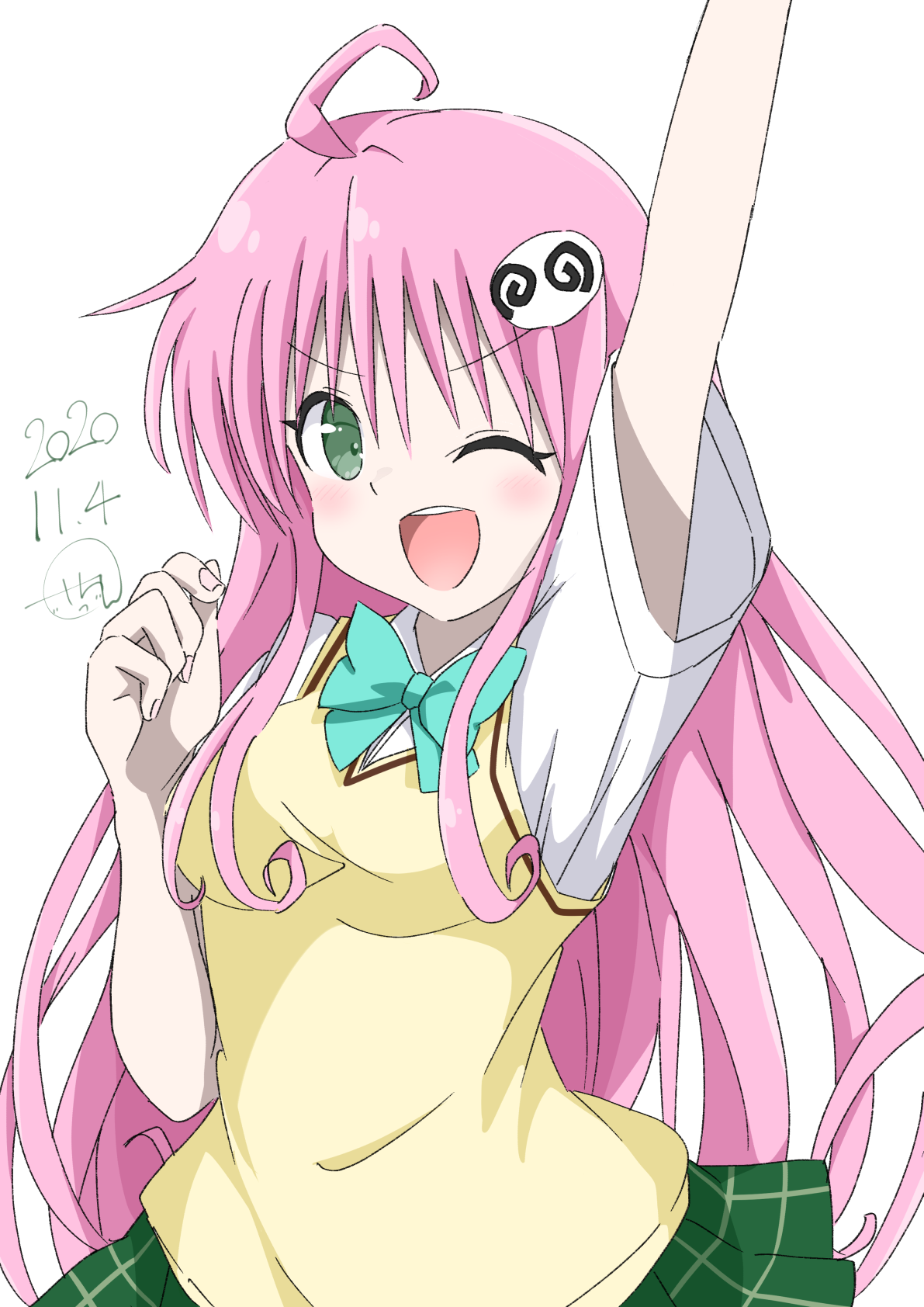 Anime Anime Girls To Love Ru Lala Satalin Deviluke Long Hair Pink Hair Solo Artwork Digital Art Fan  1191x1684