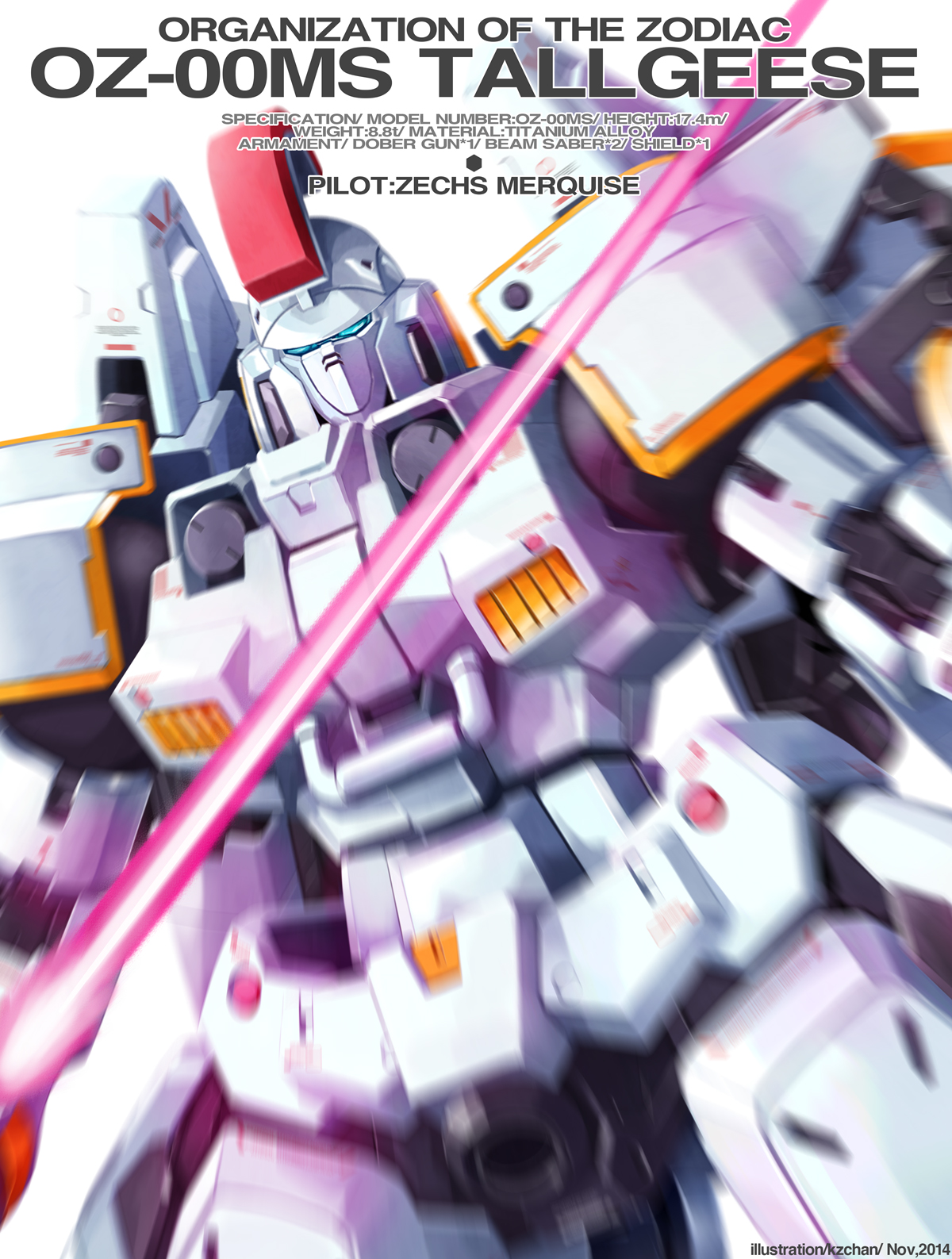 Tallgeese Anime Mechs Mobile Suit Gundam Wing Super Robot Taisen Mobile Suit Artwork Digital Art Fan 1200x1587