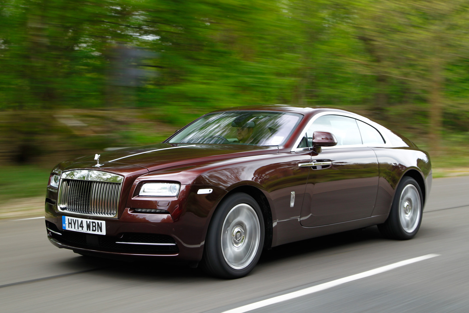Car Rolls Royce Luxury Cars British Cars Frontal View Licence Plates Motion Blur Road Vehicle Drivin 1590x1060