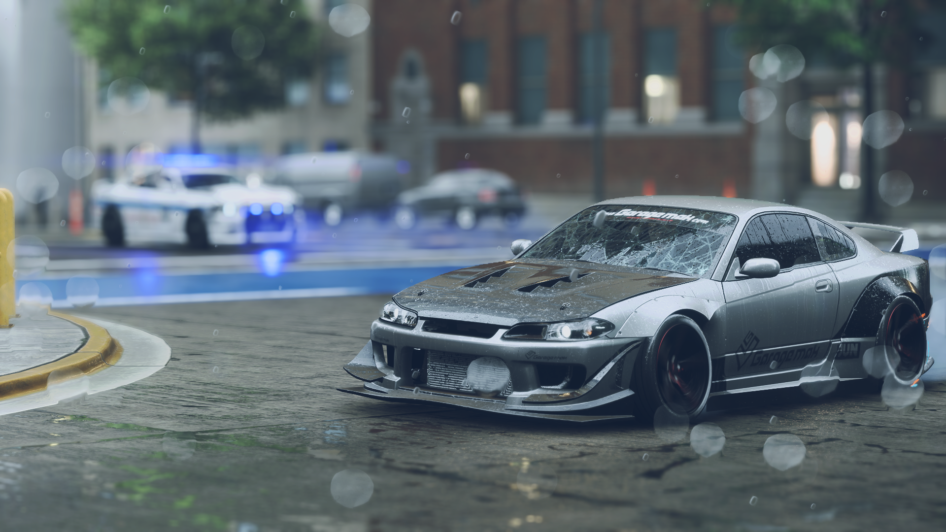 Need For Speed Car Front Angle View CGi Police Cars Video Games 1920x1080