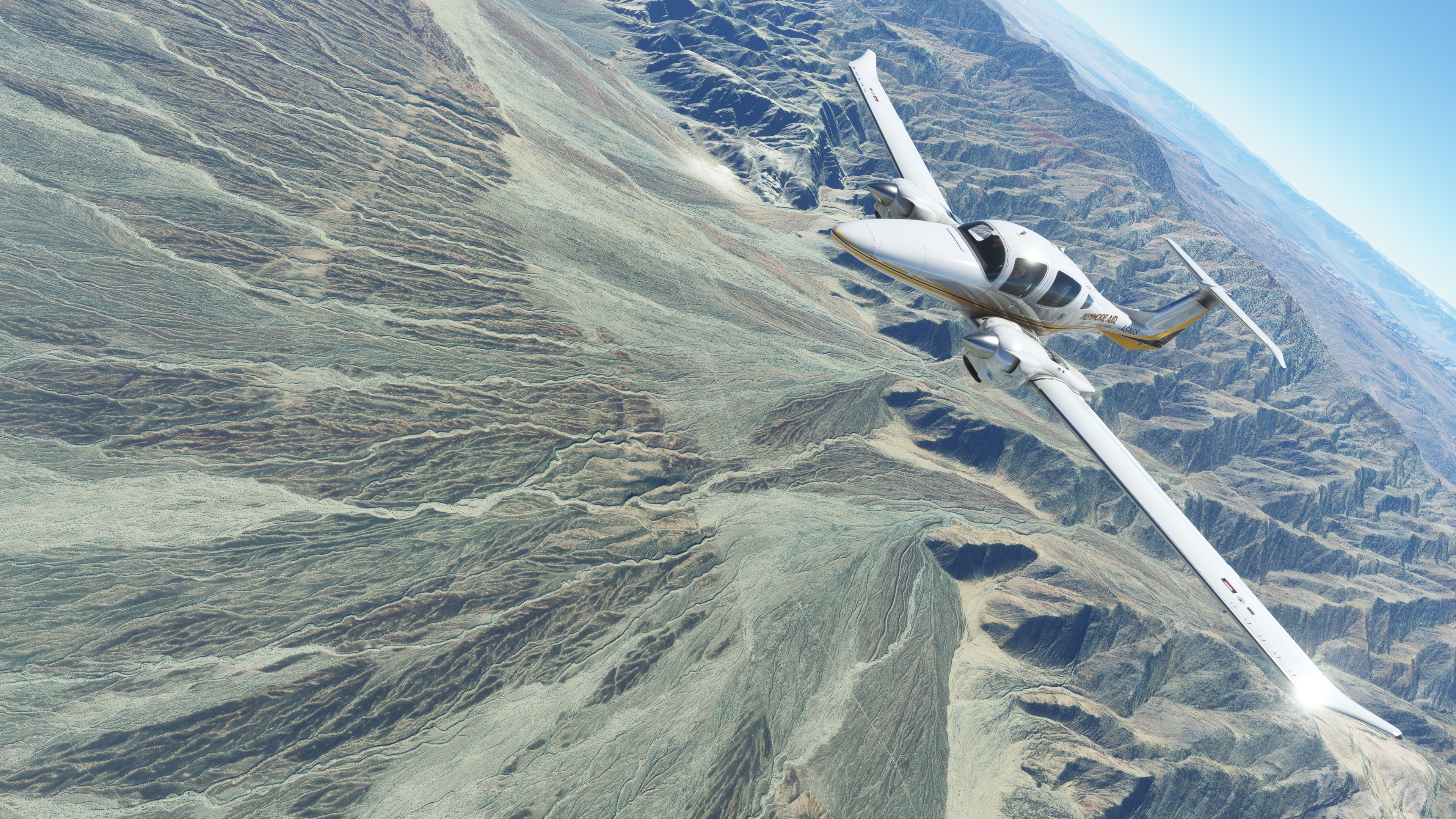 Flight Simulator Nevada Clear Sky Desert Planes 3840x2160