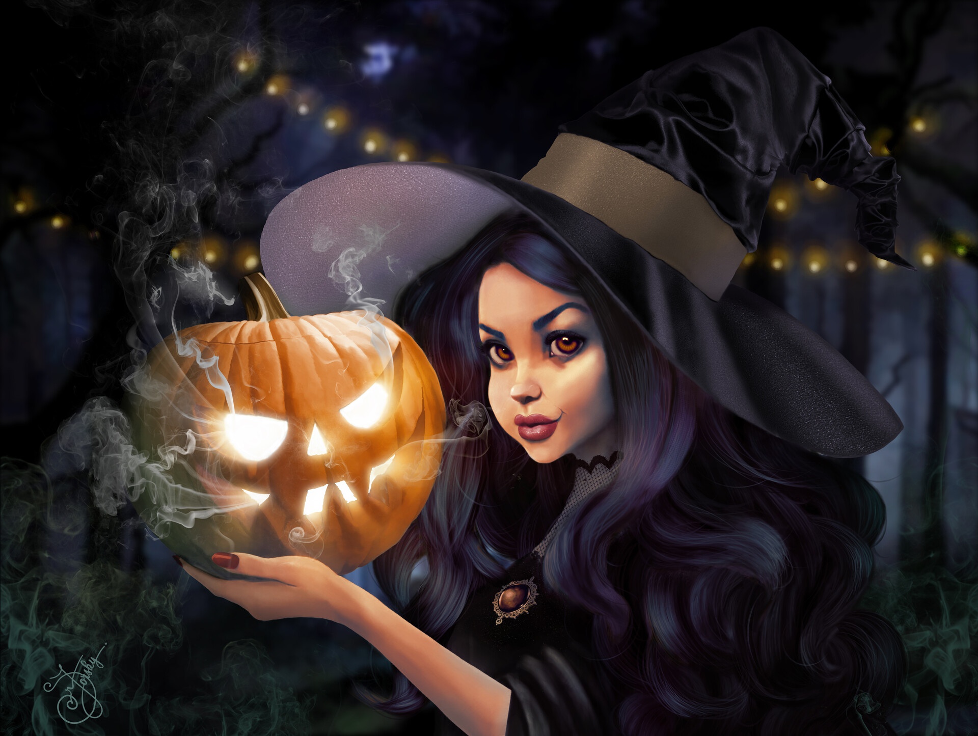 Pumpkin Witch Jack O 039 Lantern 1920x1445