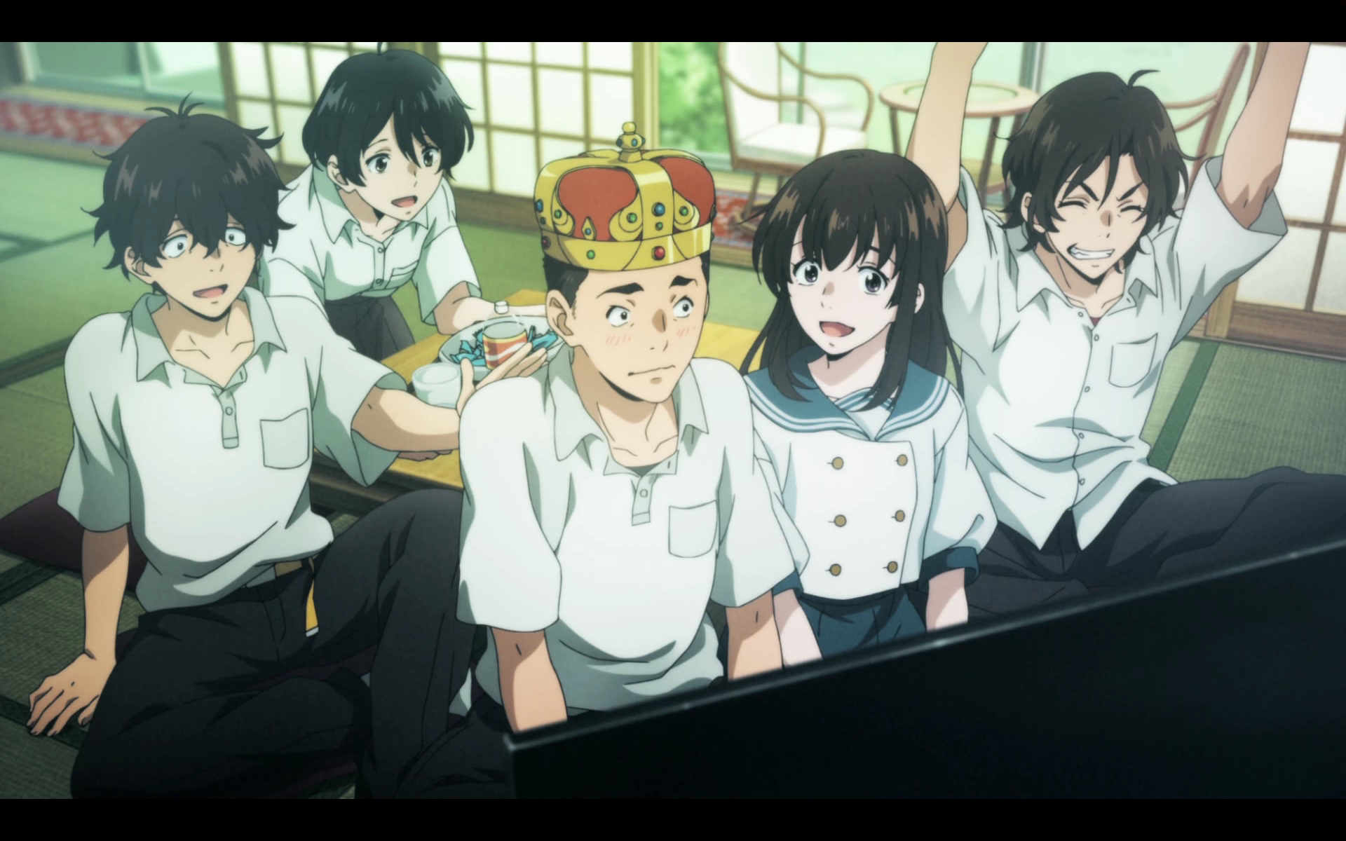 Anime Anime Movie Anime Boys Anime Girls Schoolgirl School Uniform Anime Screenshot Crown Schoolboys 1920x1200