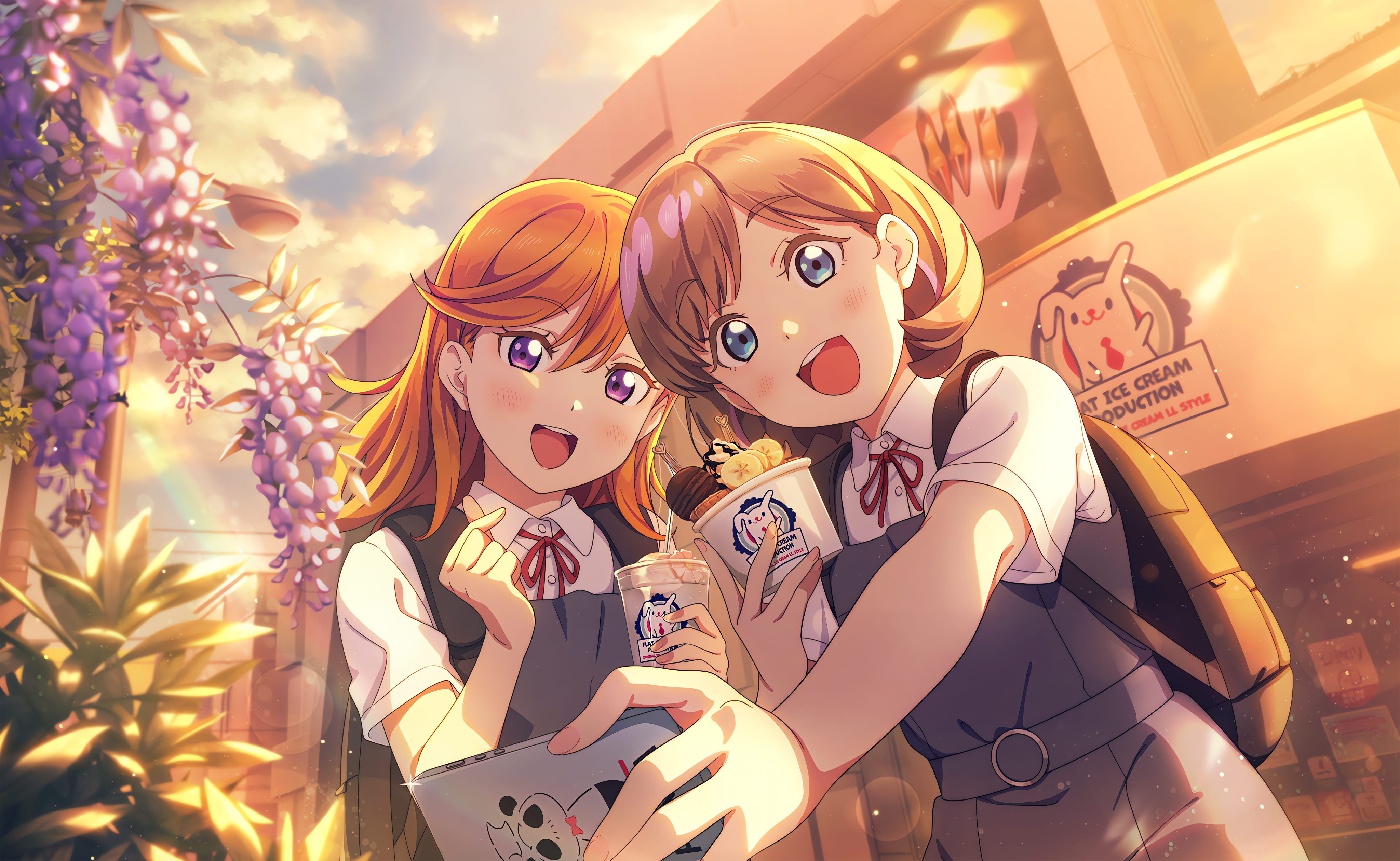 Tang Keke Love Live Love Live Super Star Kanon Shibuya Anime Anime Girls Clouds Sunset Sunset Glow P 4096x2520