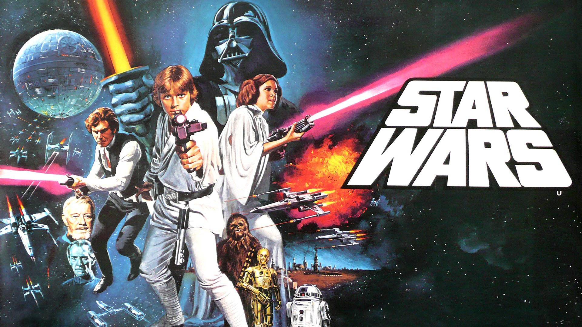 Darth Vader Princess Leia Death Star Luke Skywalker 1920x1080