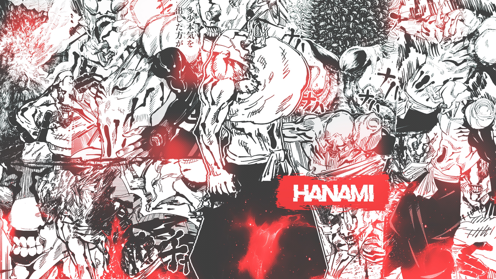 Manga Collage Hanami Jujutsu Kaisen DinocoZero Anime Creatures 1920x1080