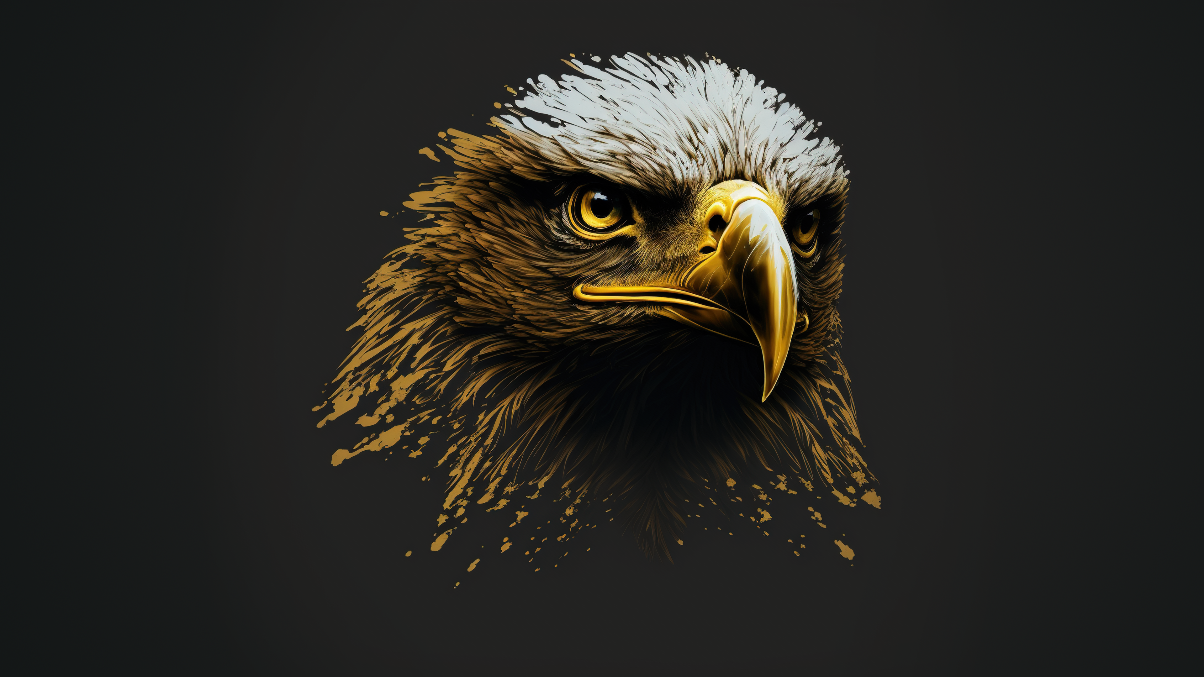 Eagle Animals Ai Art Minimalism Simple Background 3840x2160