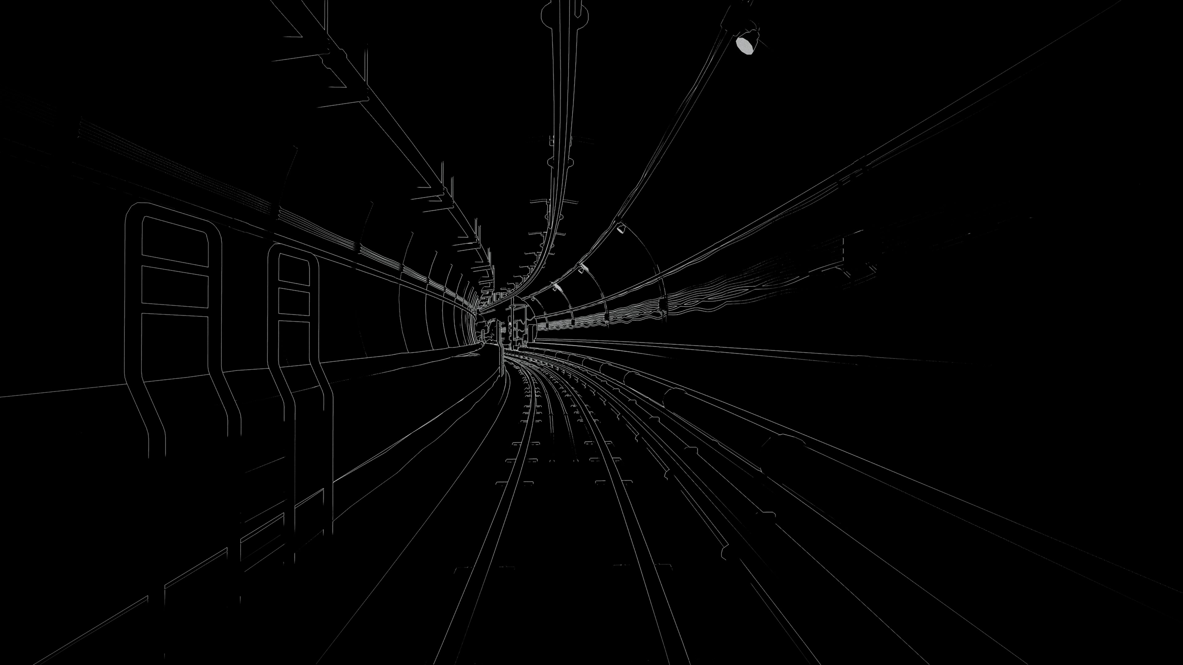 Ghostwire Wire Tokyo Ghostwire Video Games Screen Shot Shibuya Subway Minimalism Simple Background 3840x2160