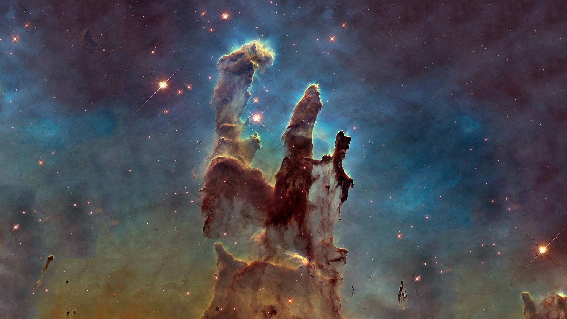 Pillars Of Creation Nebula Space Art Space 1920x1080