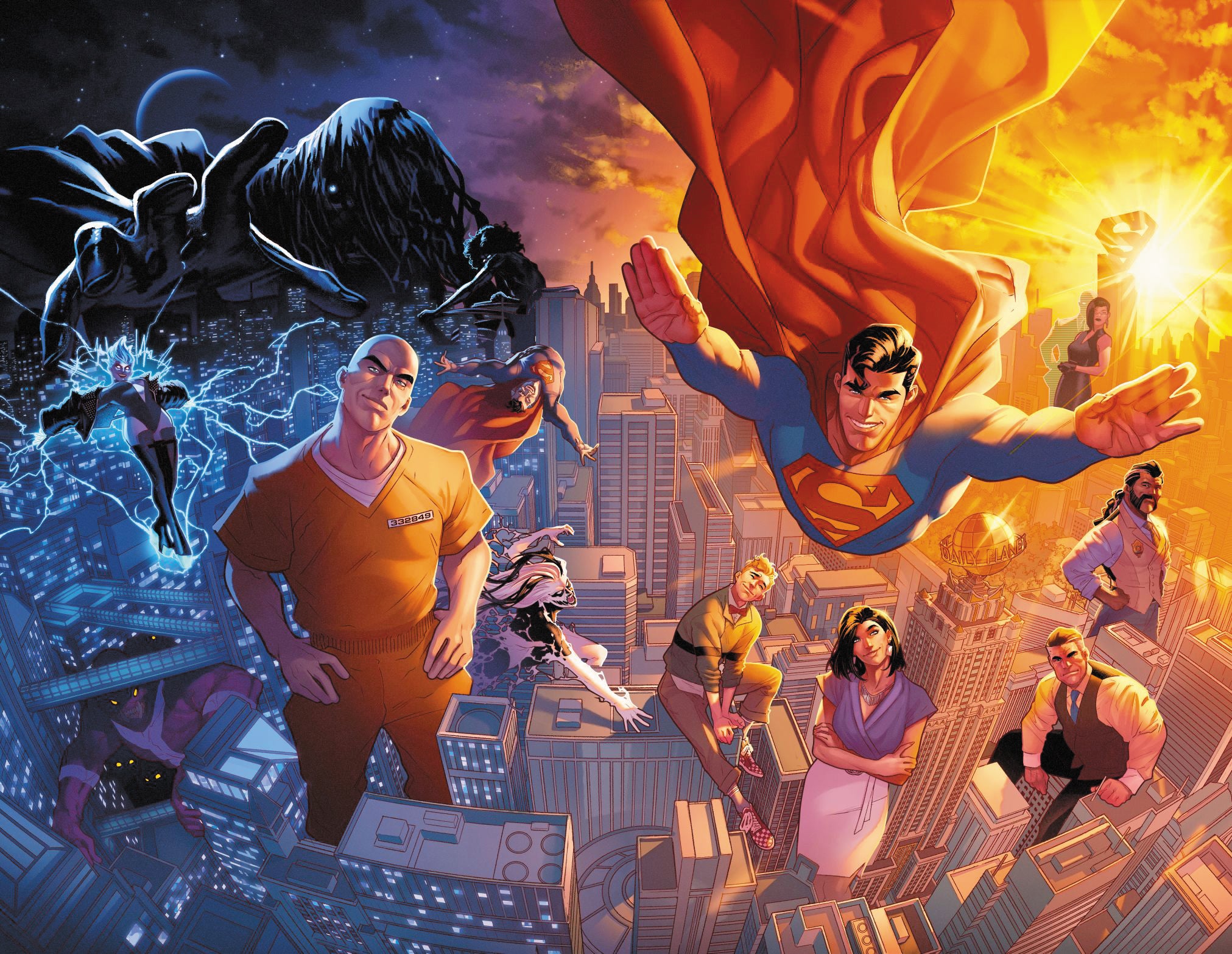 Superman Man Of Steel DC Comics Comics Comic Art Superhero Lex Luthor Clark Kent Metropolis Spandex  2023x1566