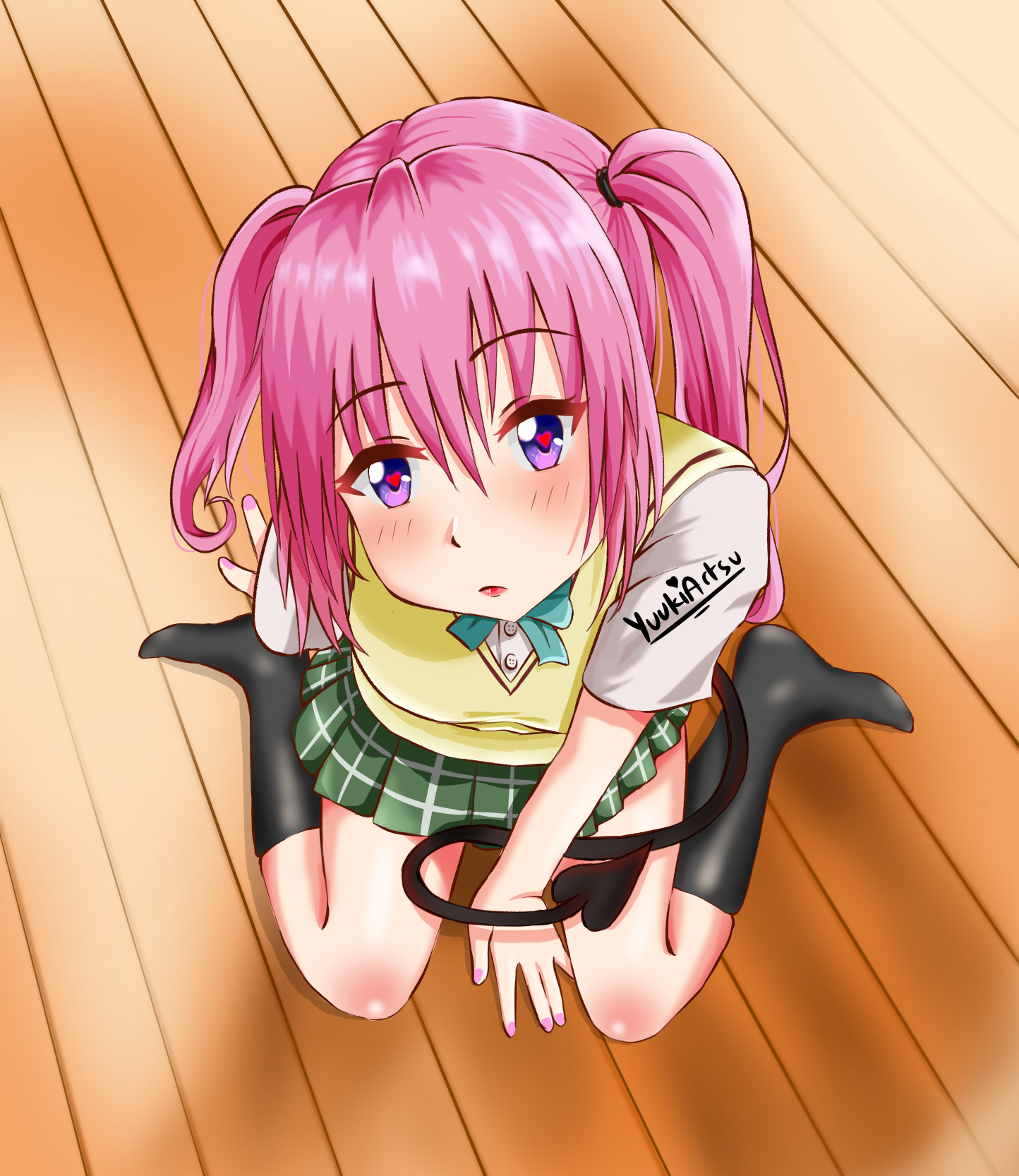 Anime Anime Girls To Love Ru Nana Asta Deviluke Twintails Pink Hair Solo Artwork Digital Art Fan Art 1444x1666