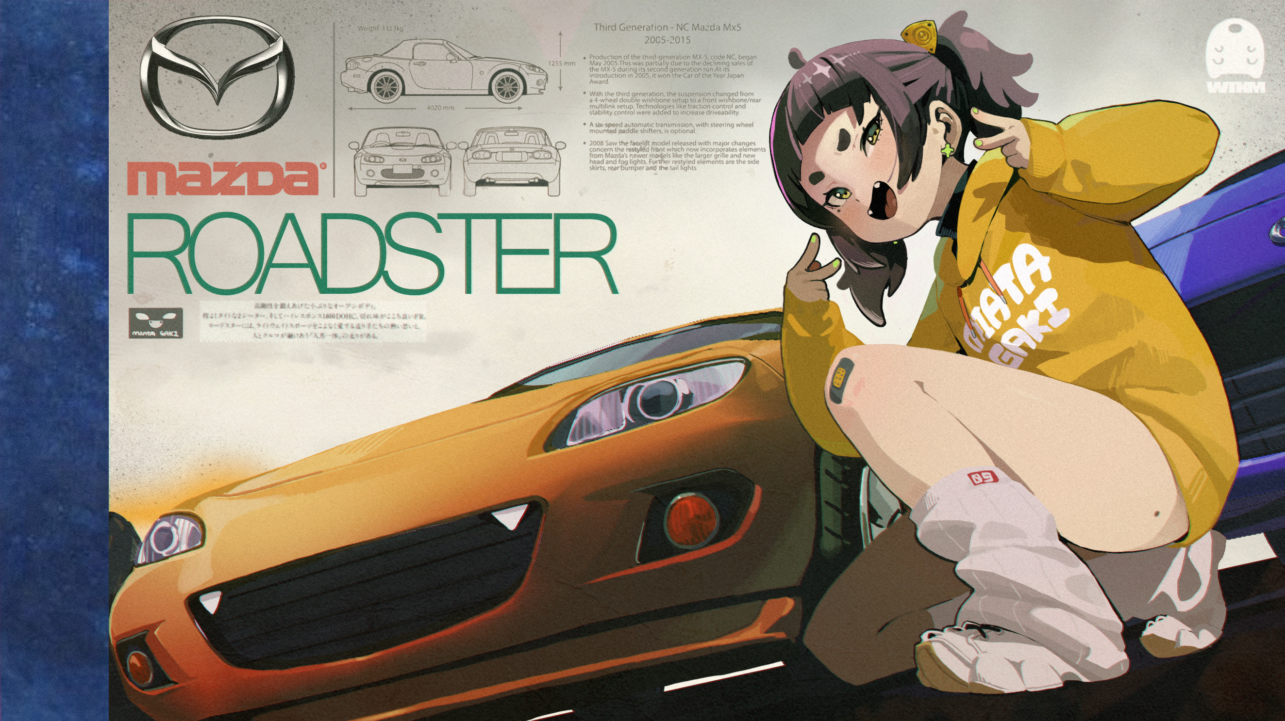 Mazda Anime Girls Car Artwork 2647x1487
