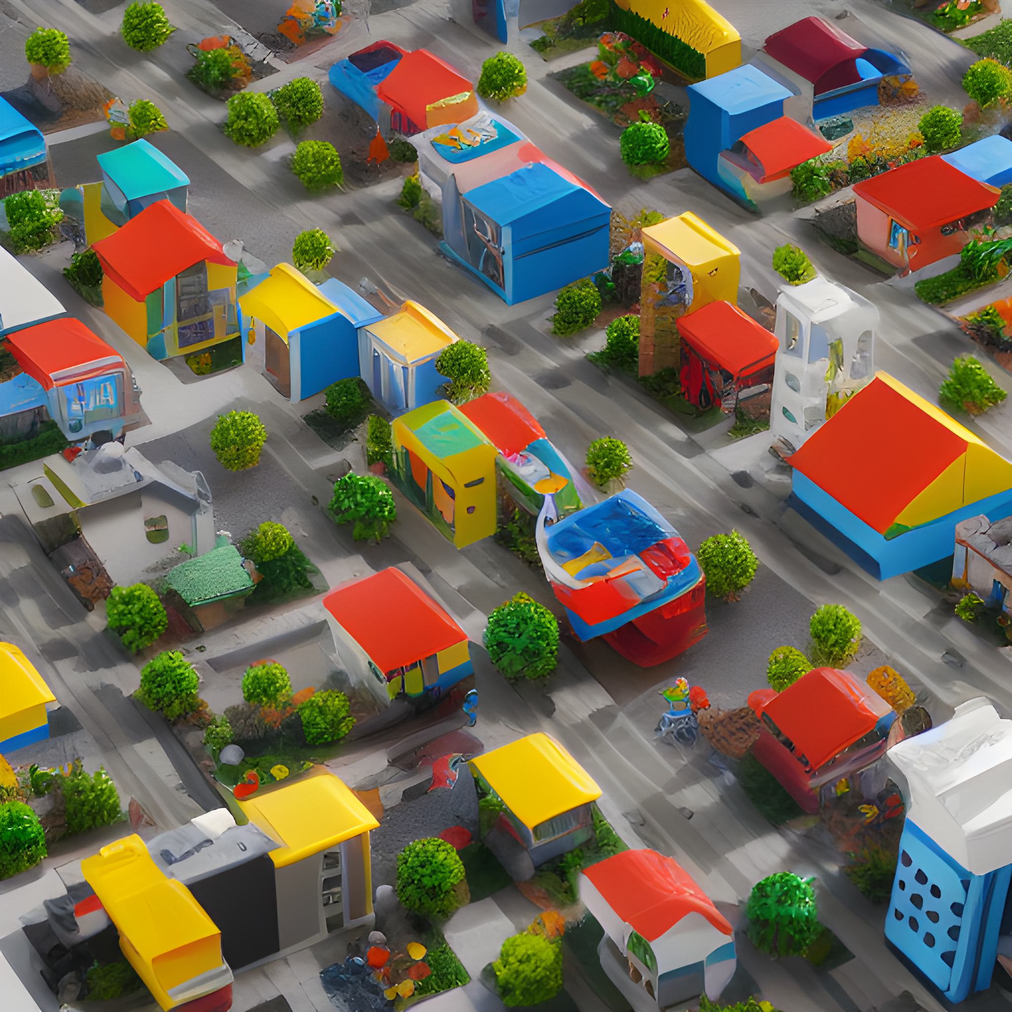 LEGO Neighborhood Toys Town Ai Art 2048x2048