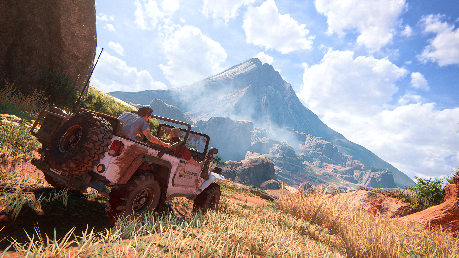 PlayStation 4 Uncharted 4 A Thiefs End Video Games CGi Mountains Vehicle 1920x1080