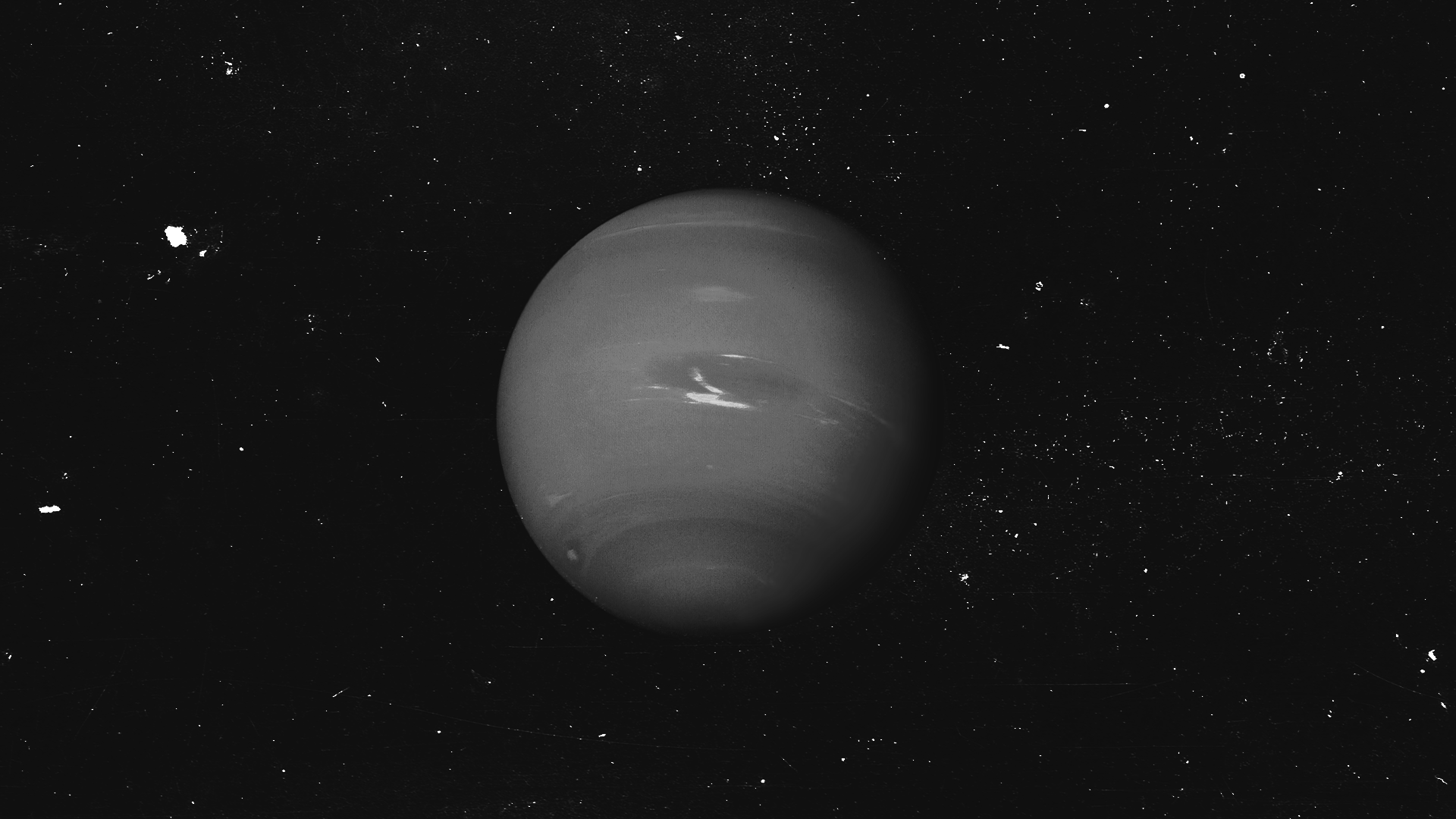 Space Planet Monochrome Artwork Digital Art Universe Exoplanet Neptune 1920x1080