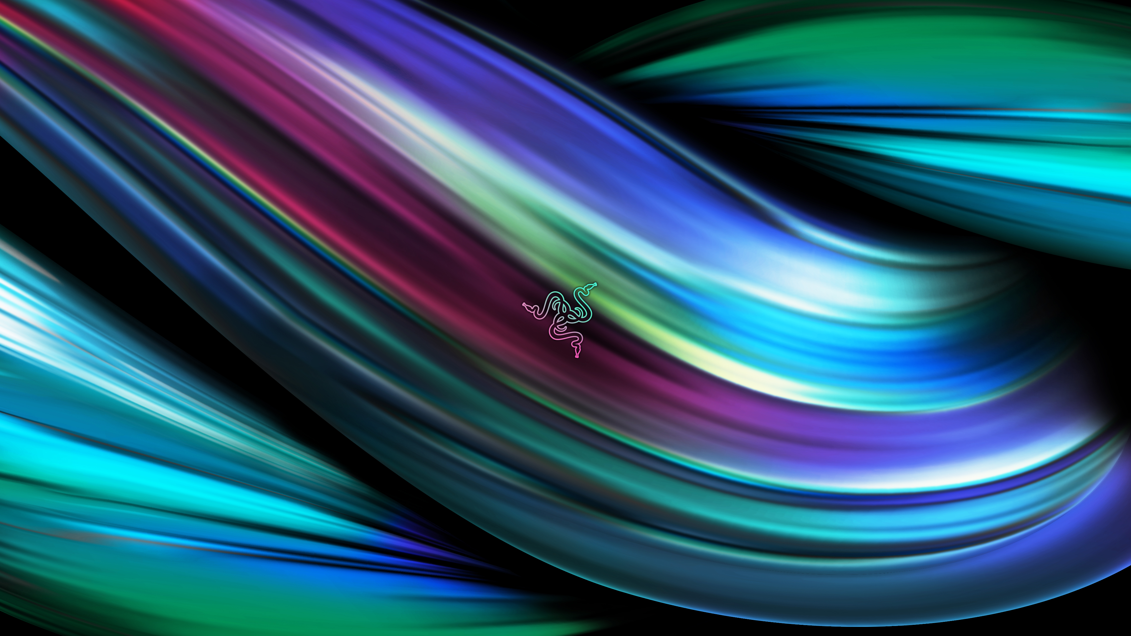 Digital Art Artwork Illustration Texture Colorful Razer Logo Brand 4K Simple Background Minimalism 3840x2160