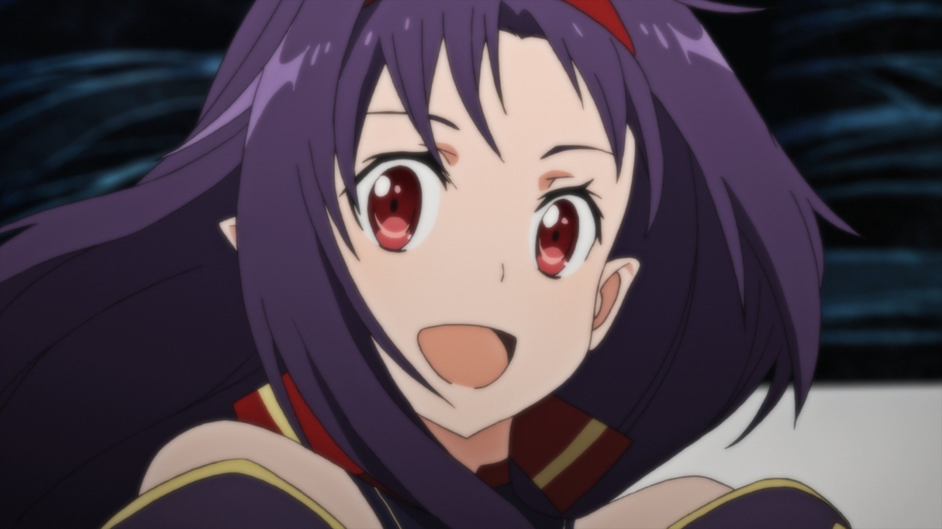 Anime Anime Girls Anime Screenshot Sword Art Online Konno Yuuki Long Hair Purple Hair Solo Digital A 1920x1080