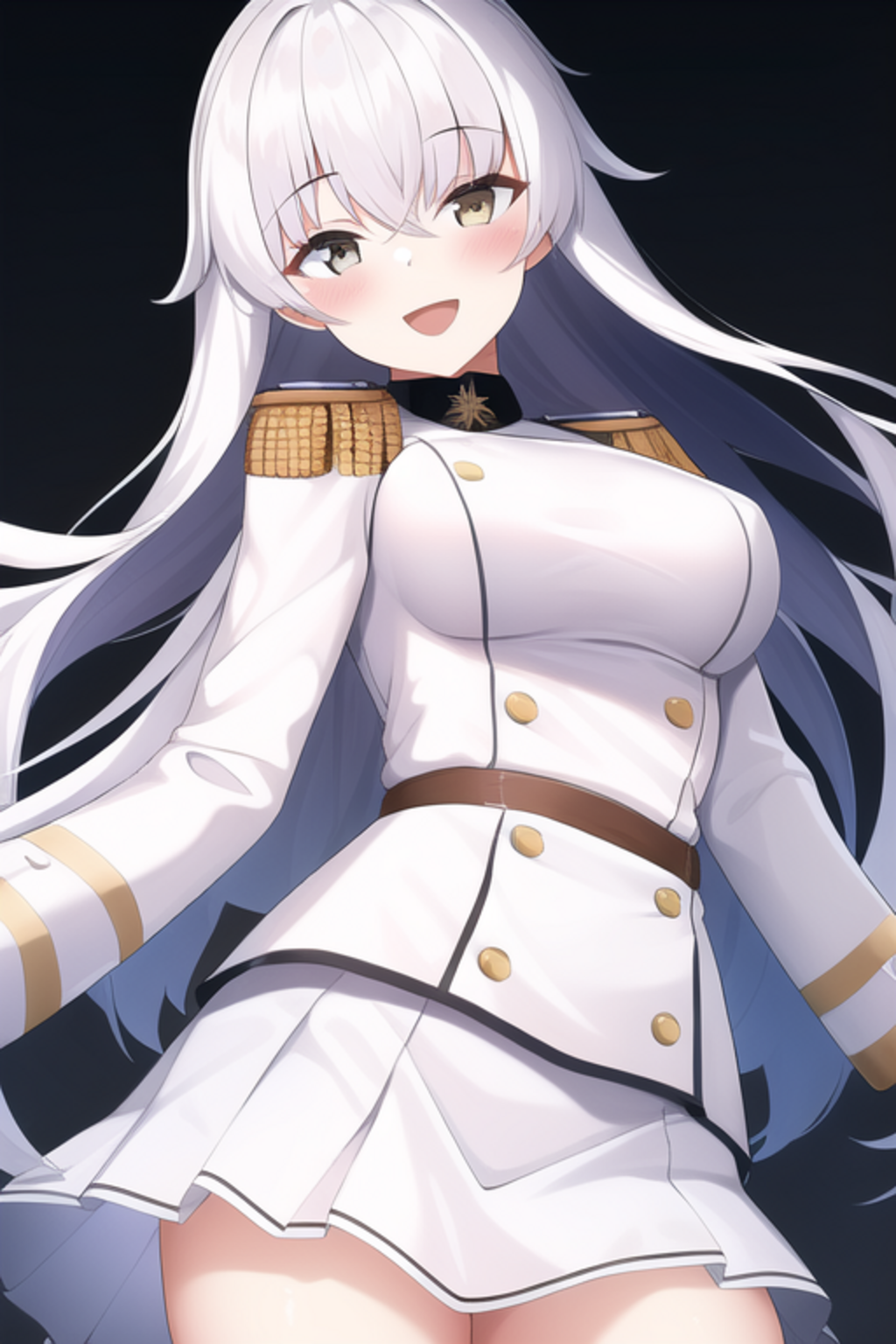 Anime Anime Girls Novel Ai Ai Art Original Characters Military Uniform Long Hair Solo Artwork Digita 1024x1536
