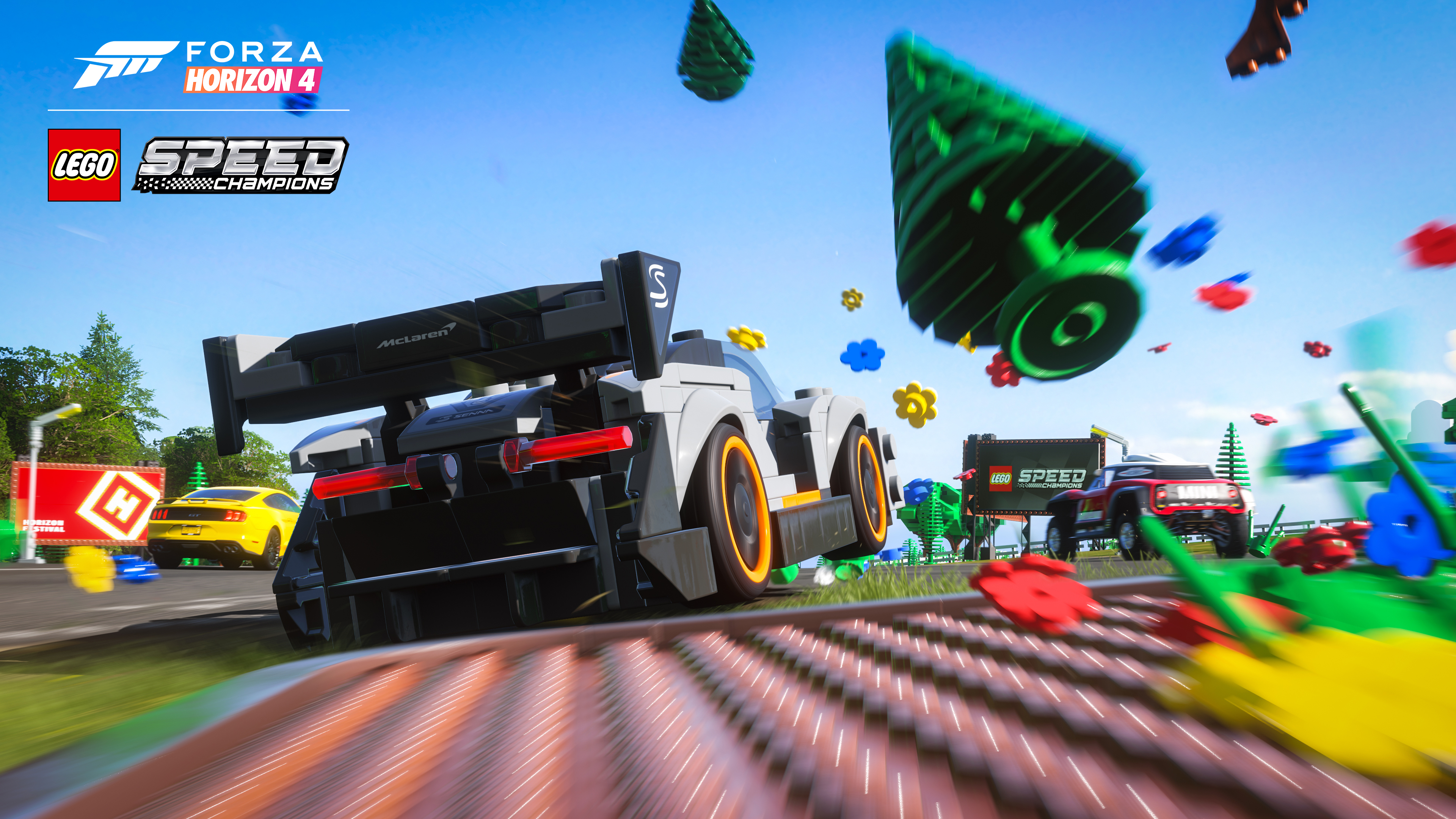 Forza Horizon 4 Video Games LEGO Car Logo Racing Race Cars 3840x2160