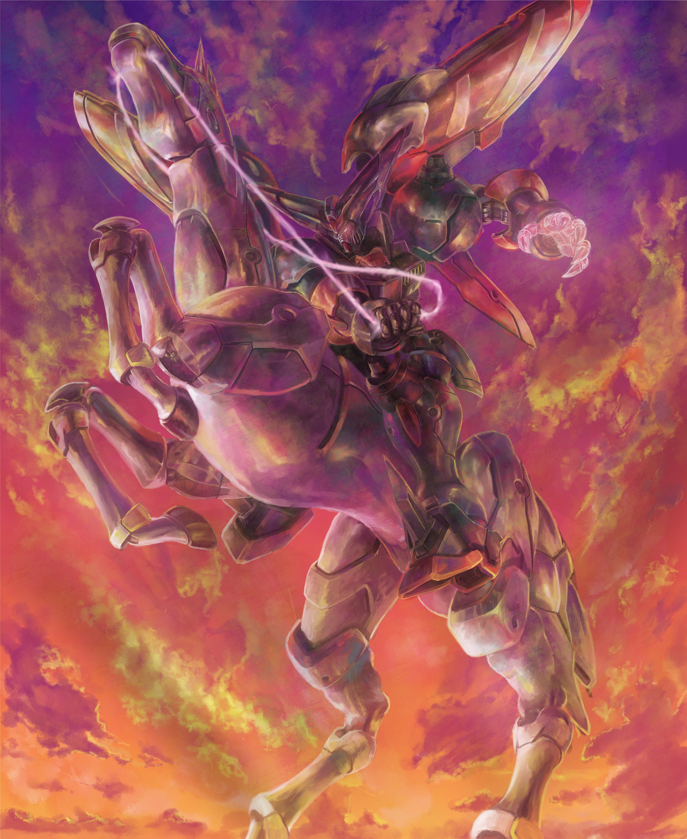 Anime Mechs Super Robot Taisen Mobile Fighter G Gundam Gundam Master Gundam Artwork Digital Art Fan  1347x1644