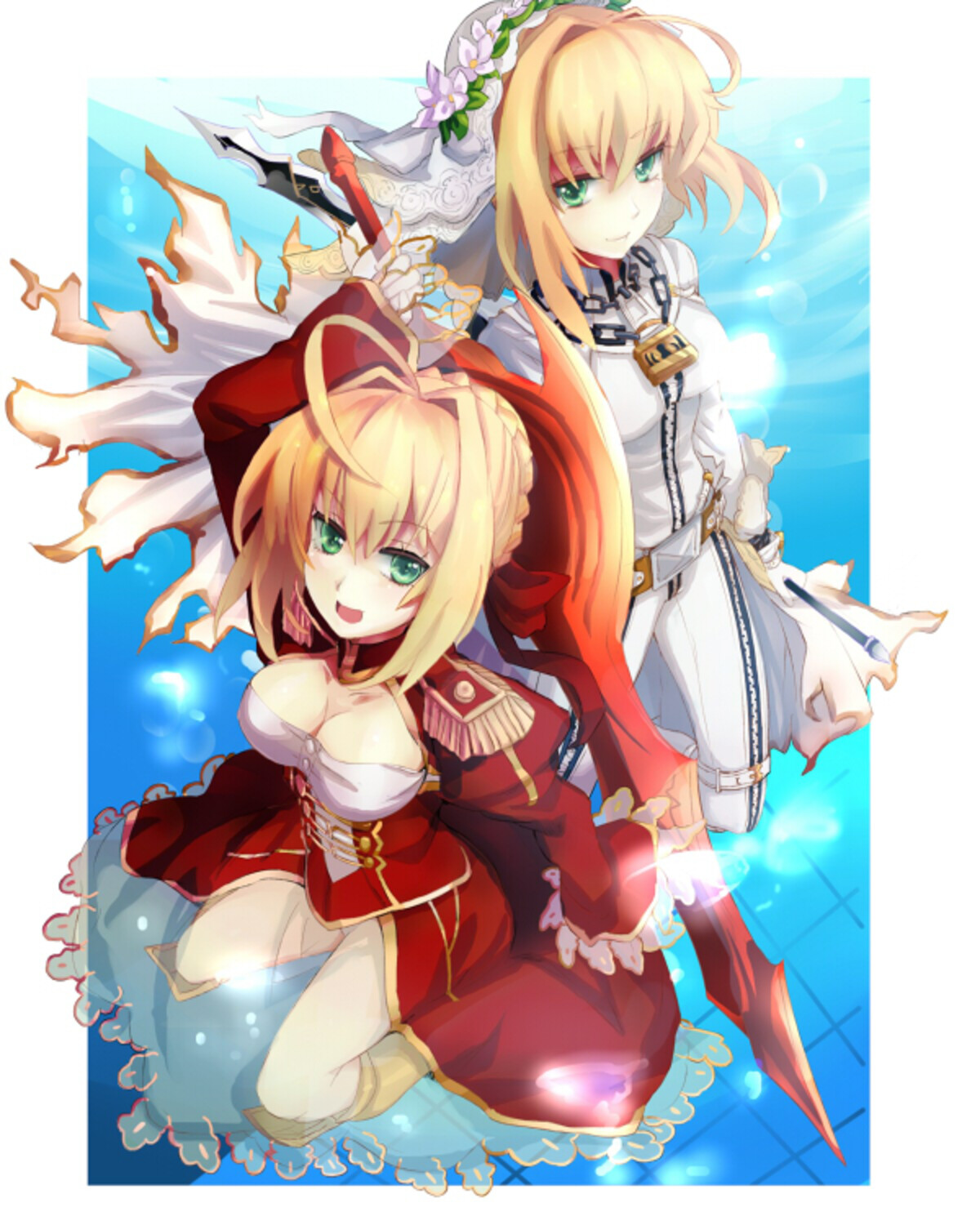 Anime Anime Girls Fate Series Fate Extra Fate Extra CCC Fate Grand Order Nero Claudius Saber Bride L 1200x1500
