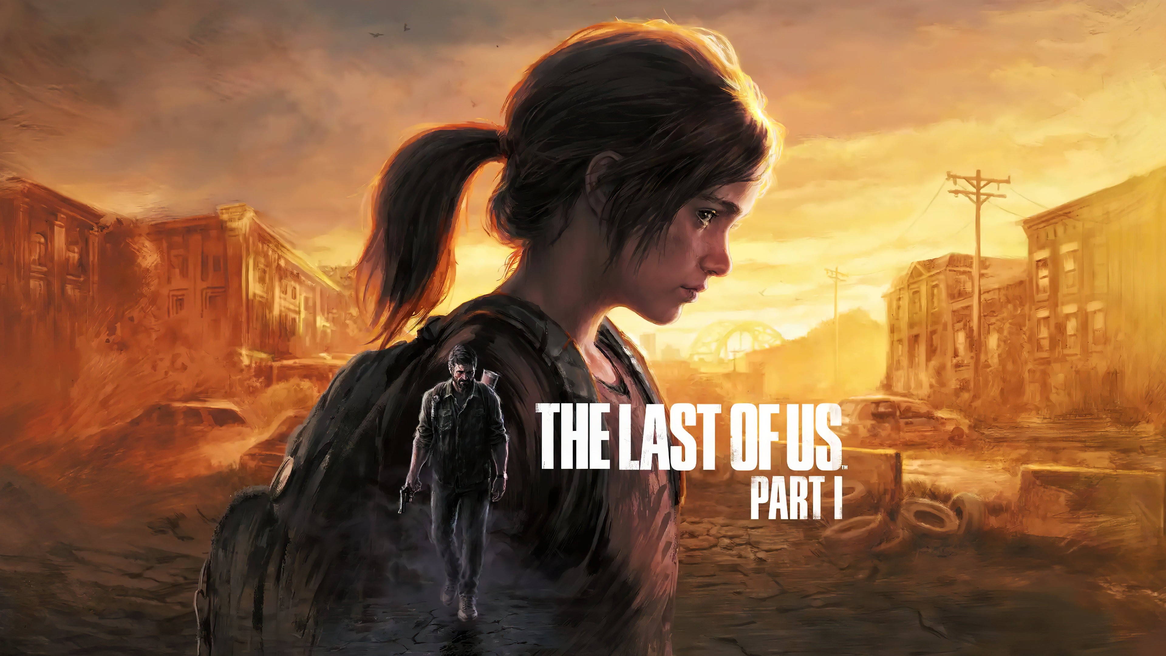 The Last Of Us Ellie Williams Joel Joel Miller Game Cover Video Games Naughty Dog Video Game Art 3840x2160