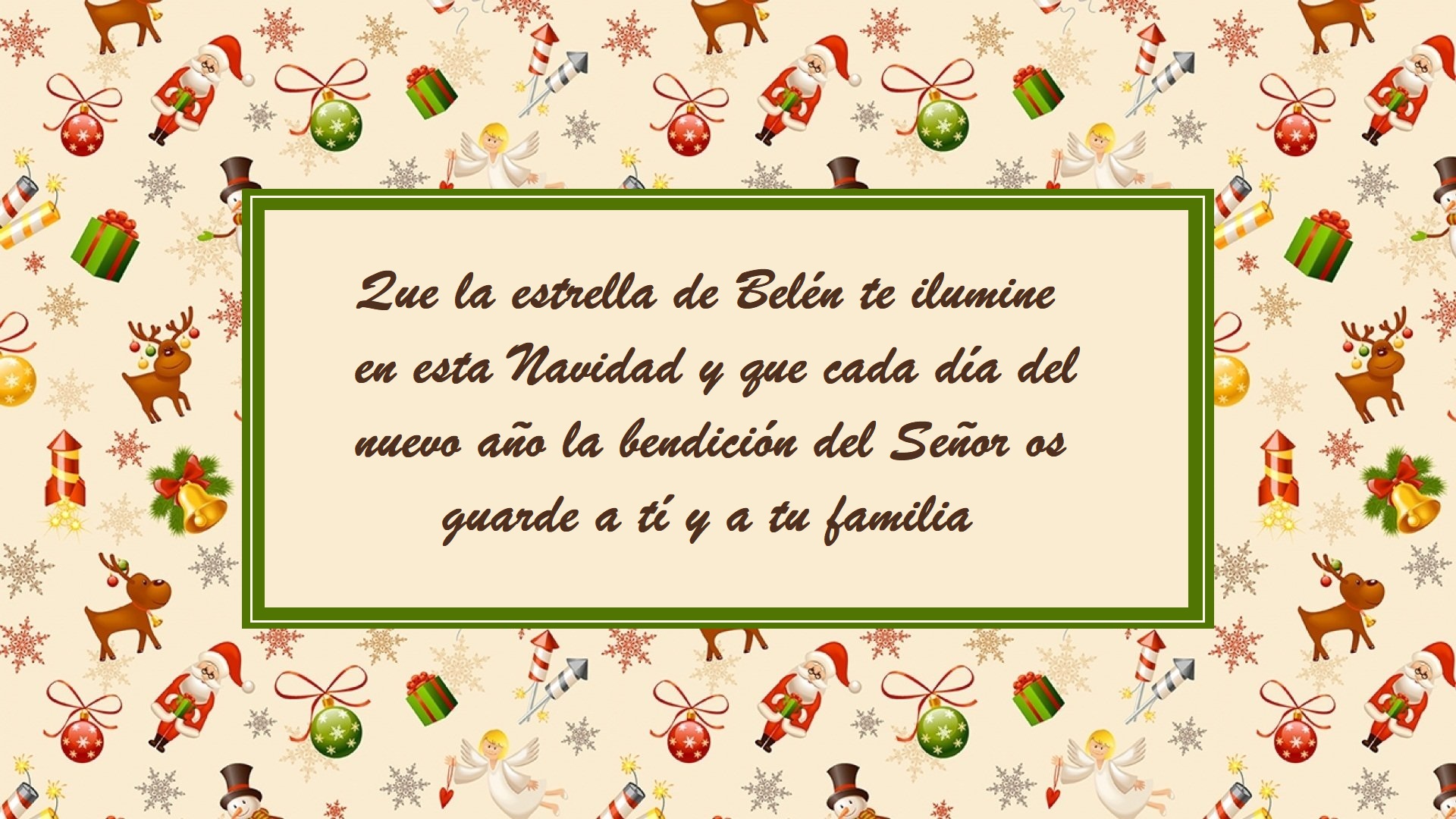 Christmas Christmas Greeting Christmas Ornaments Spanish Text 1920x1080