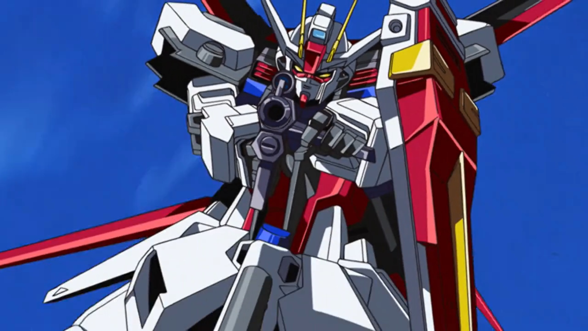Anime Anime Screenshot Aile Strike Gundam Mobile Suit Gundam SEED Gundam Mechs Super Robot Taisen Ar 1920x1080