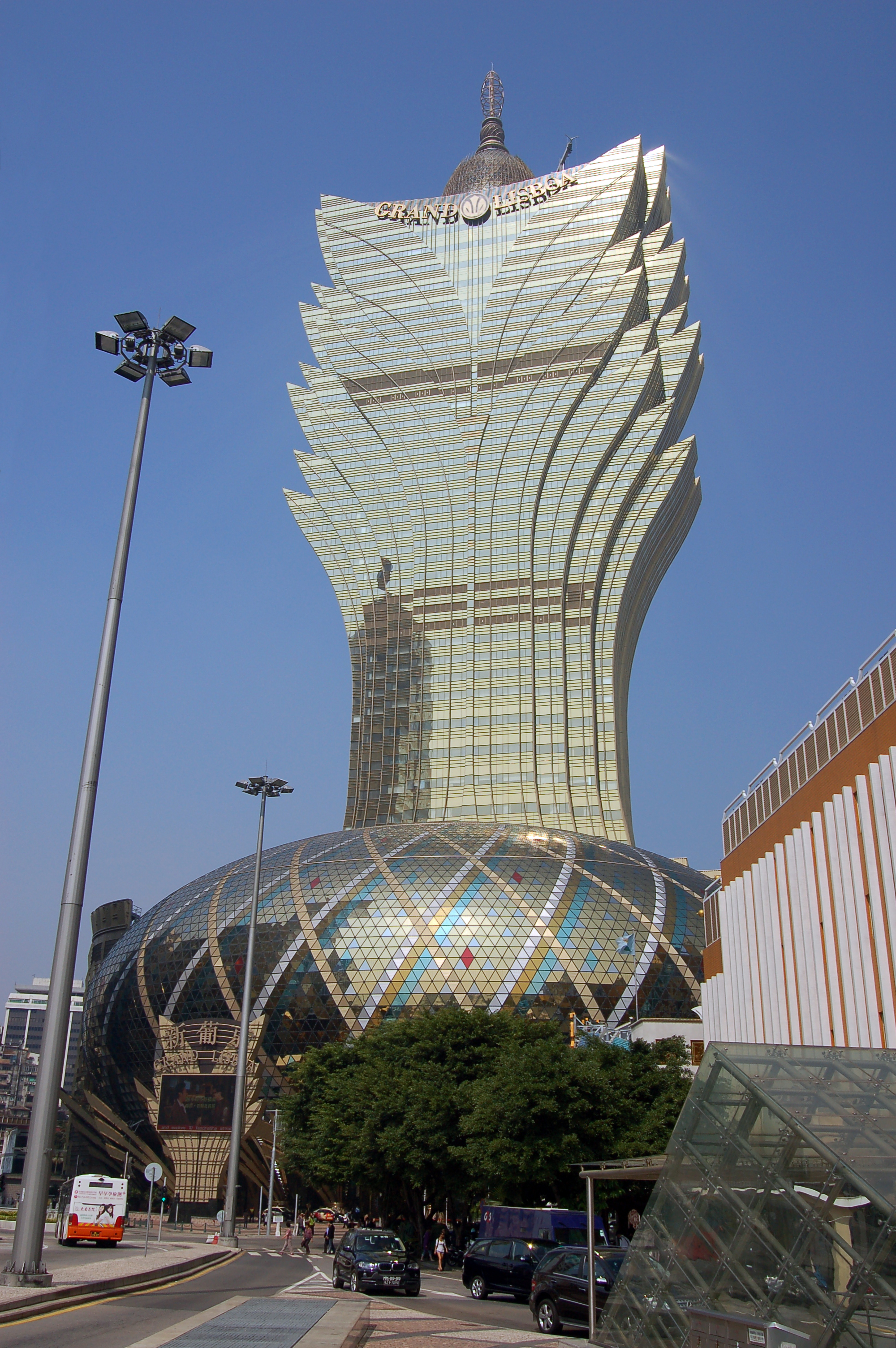 Casino Hotel China Macau Building Skyscraper Urban Grand Lisboa Vertical 2000x3008
