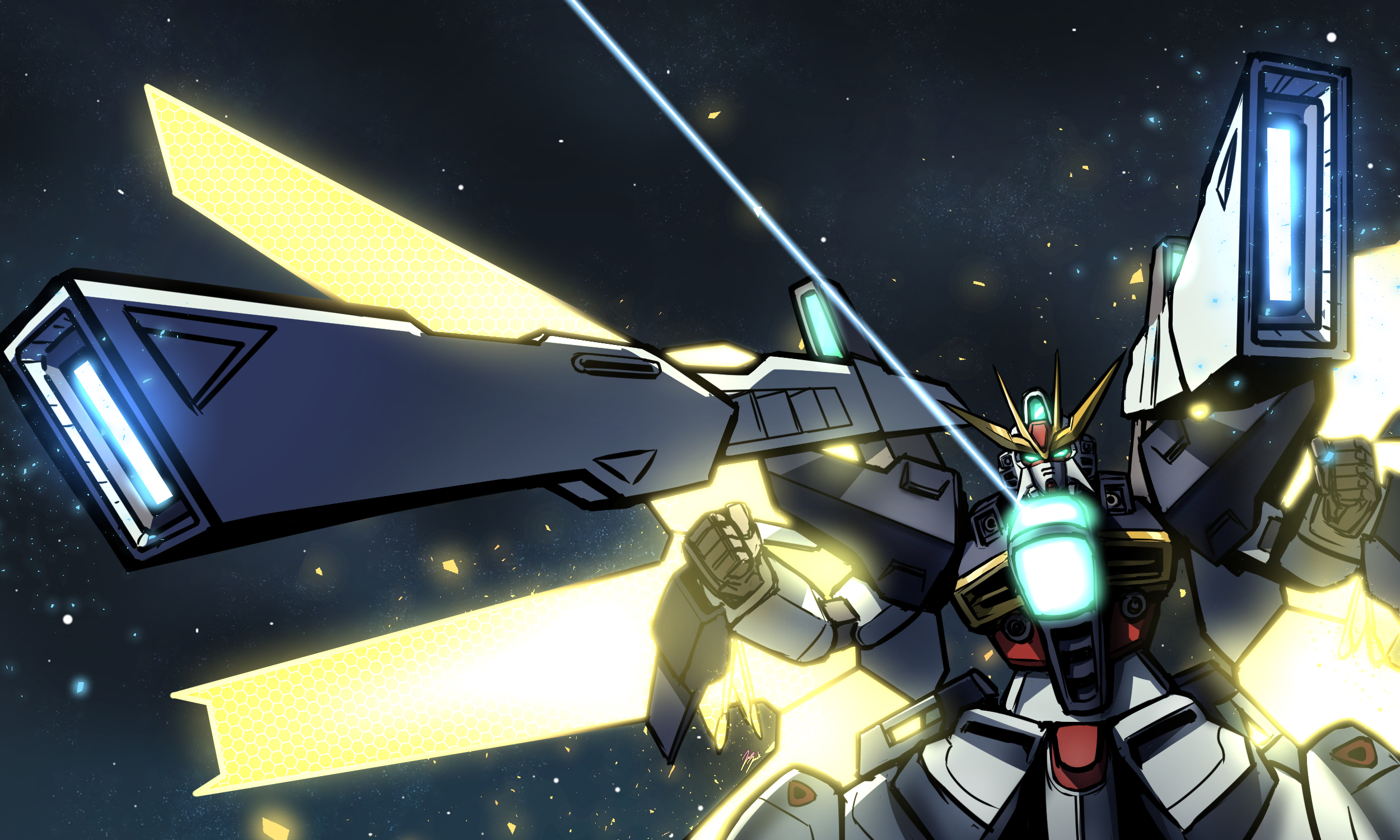 Anime Mechs Super Robot Wars Gundam Gundam Double X After War Gundam X Artwork Digital Art Fan Art 2500x1500