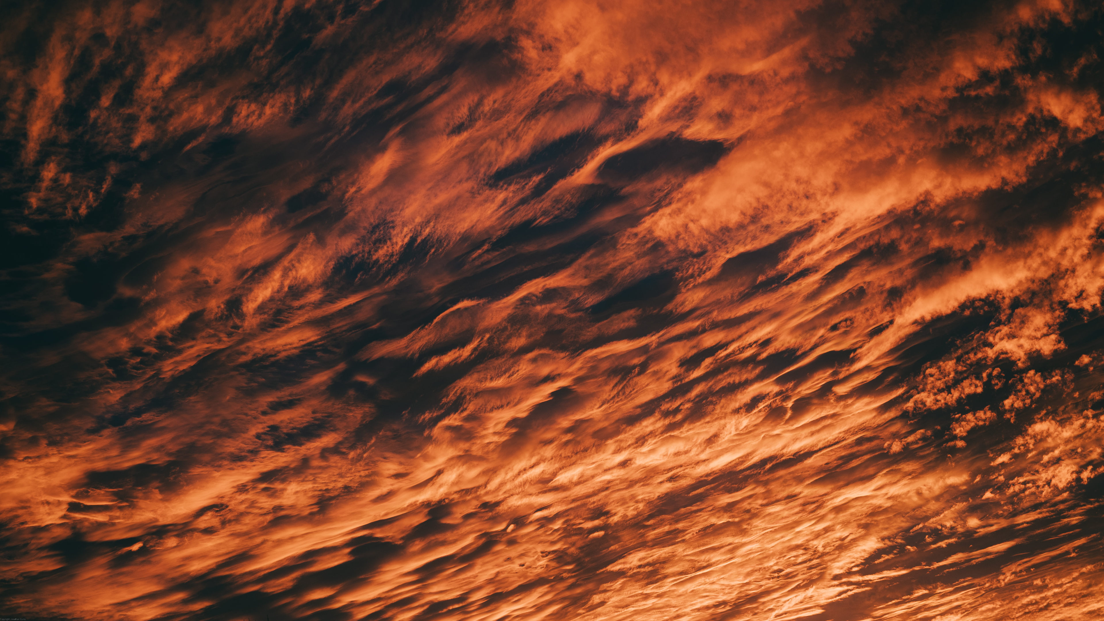 Nature Photography Sunset Clouds Fire Abstract Texture Outdoors Landscape Orange 3840x2160