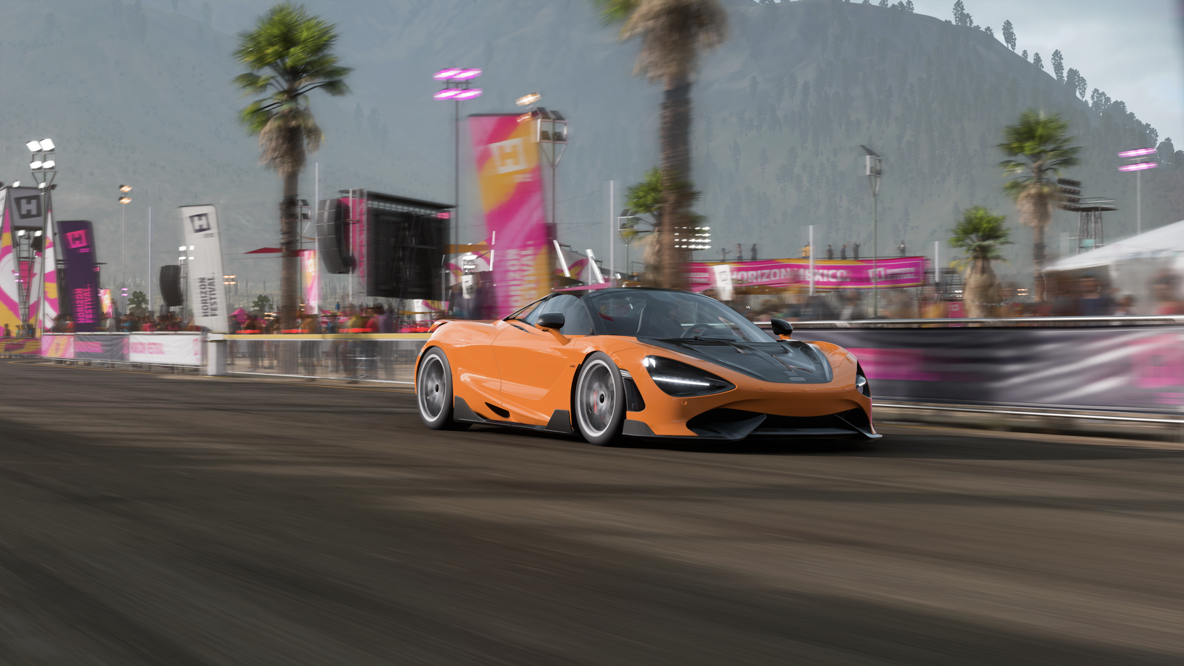 Forza Horizon Forza Horizon 5 Car Sports Car McLaren McLaren 720S Spider Convertible Video Games Bri 3840x2160