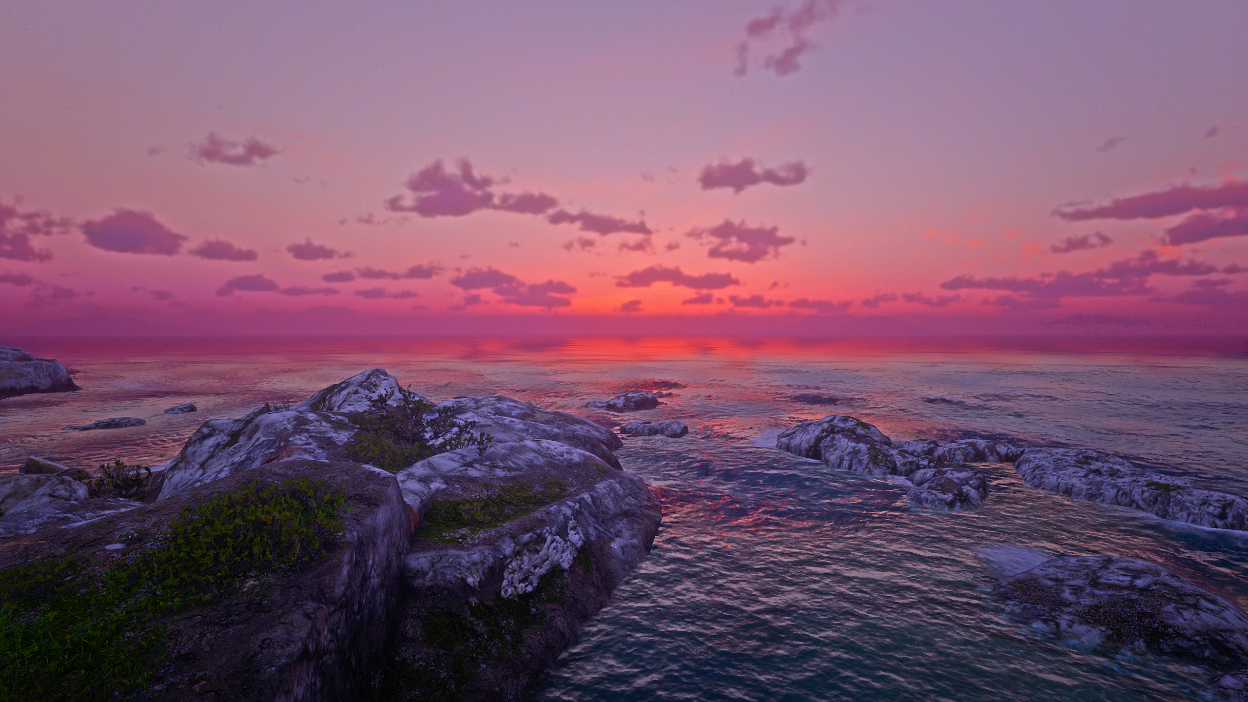 Red Dead Redemption 2 Rockstar Games Video Games Nature Landscape Night Sky Stars CGi Water 2560x1440