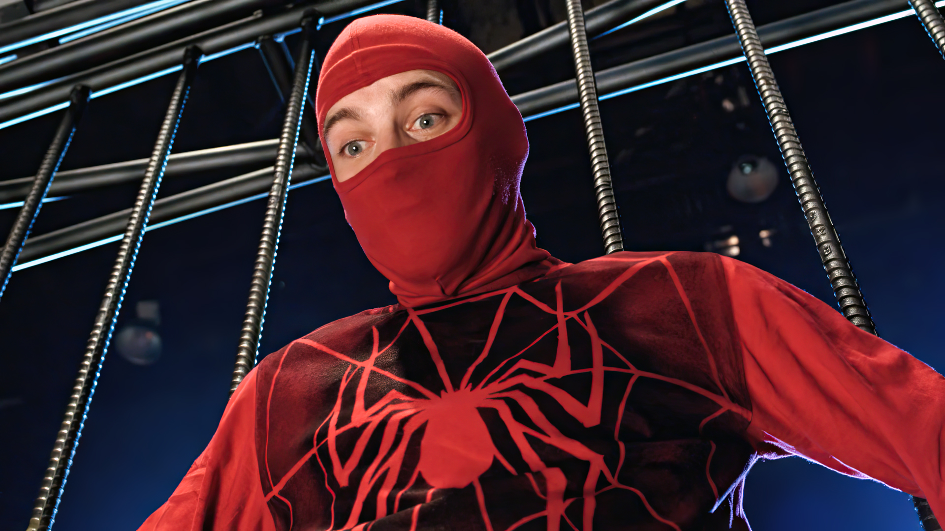 Spider Man Movies Film Stills Tobey Maguire Peter Parker Mask Actor Wrestling Superhero 1920x1080