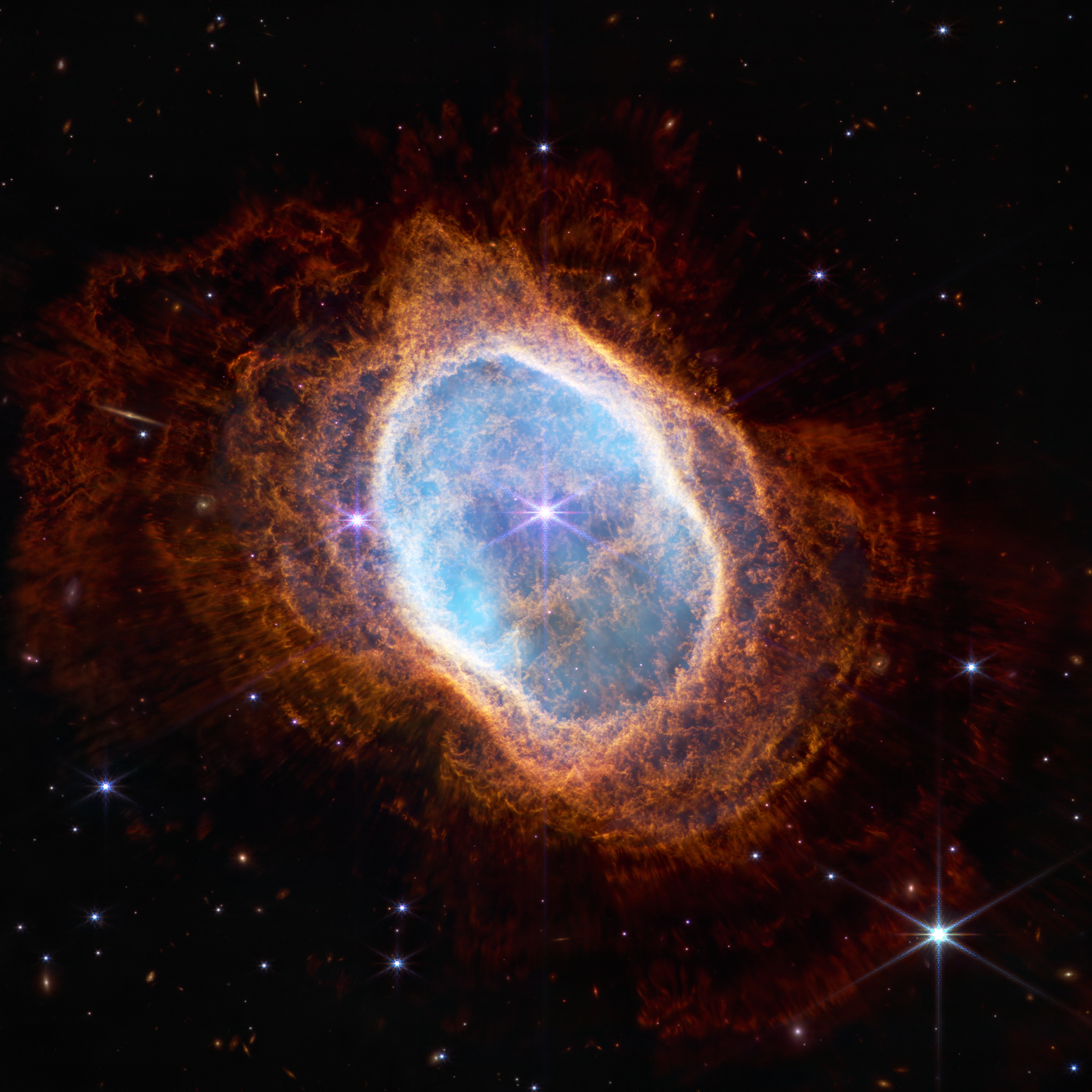 James Webb Space Telescope Southern Ring Nebula Space NASA Stars 3840x3840