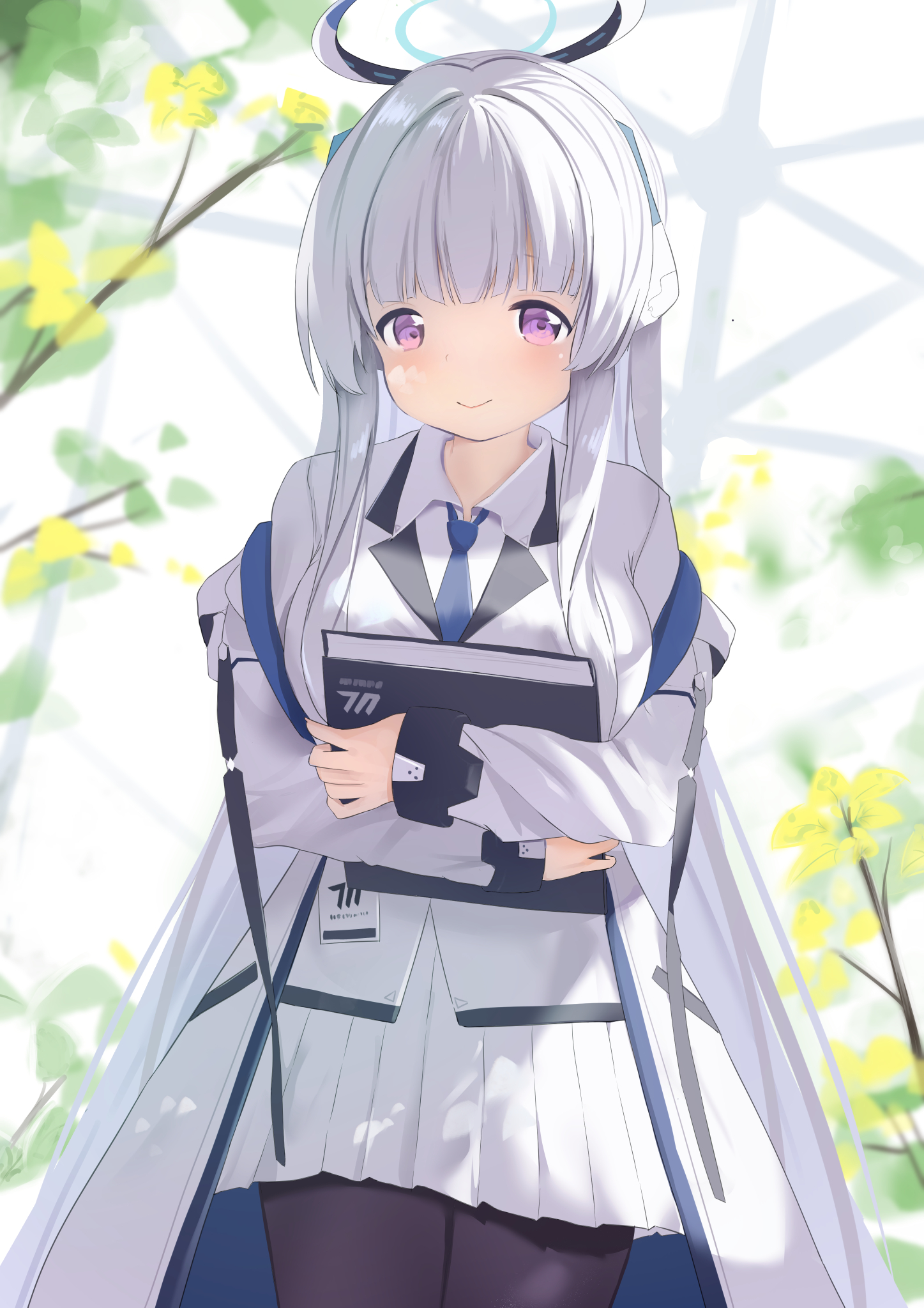 Anime Anime Girls Blue Archive Ushio Noa Long Hair White Hair Solo Artwork Digital Art Fan Art Verti 1447x2047