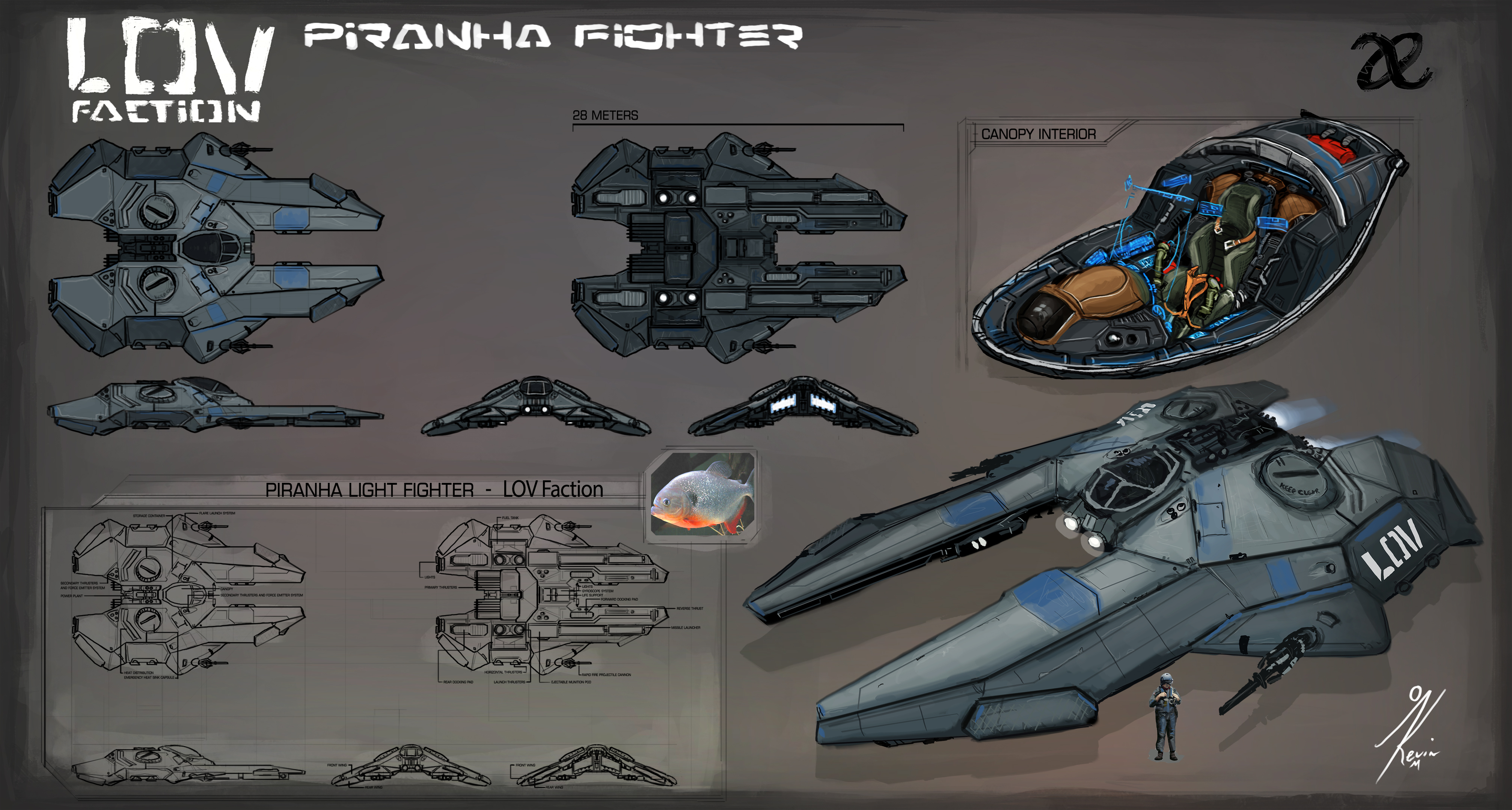Science Fiction Concept Art Piranhas Spaceship Aircraft Blueprints Digital Art Kev Art Artwork 4027x2159